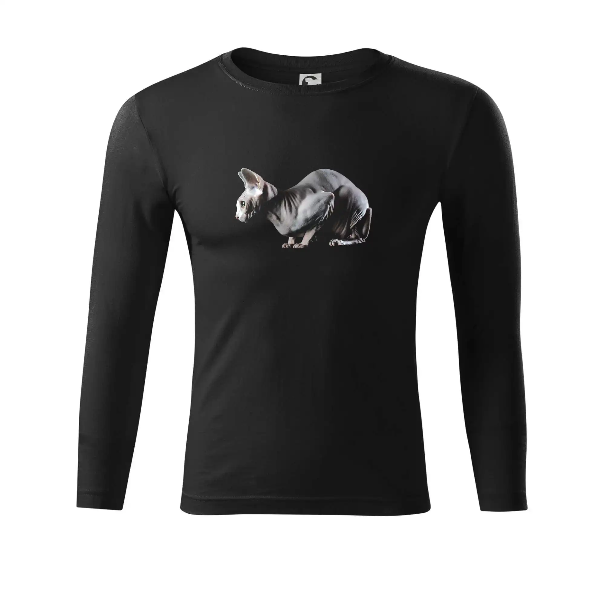 Vtipná tričká s mačkou - Mačka sphynx fotka - Tričko Progress s dlhým rukávom