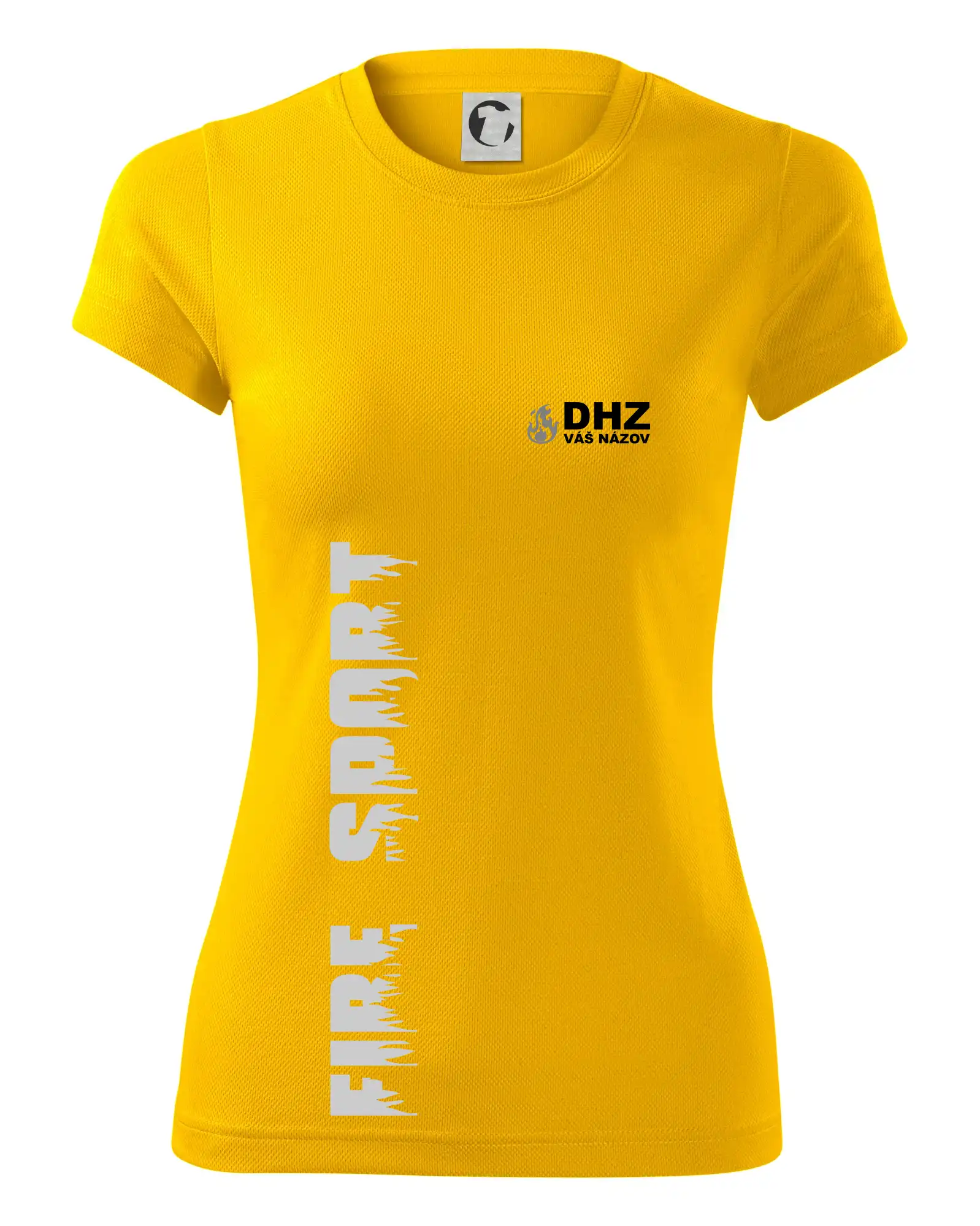 Originálne tričká pre hasičov - DHZ REFLEXNÉ (oheň, firesport, názov zboru - vlastný nápis) - Dámske Fantasy športové (dresovina)