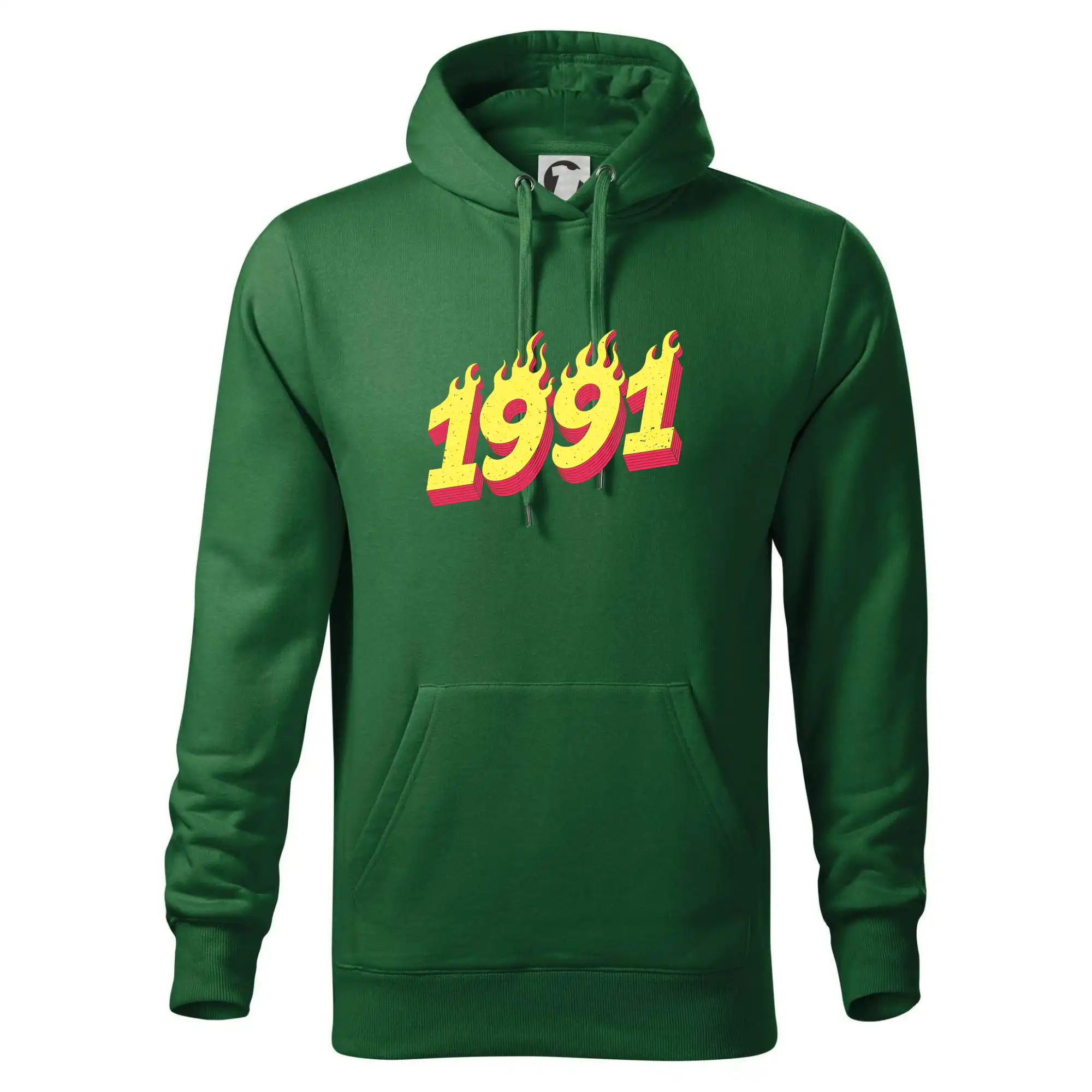 Trička s ročníkom 1991 - Narodeniny v ohni 1991 - Mikina pánska Cape s kapucňou