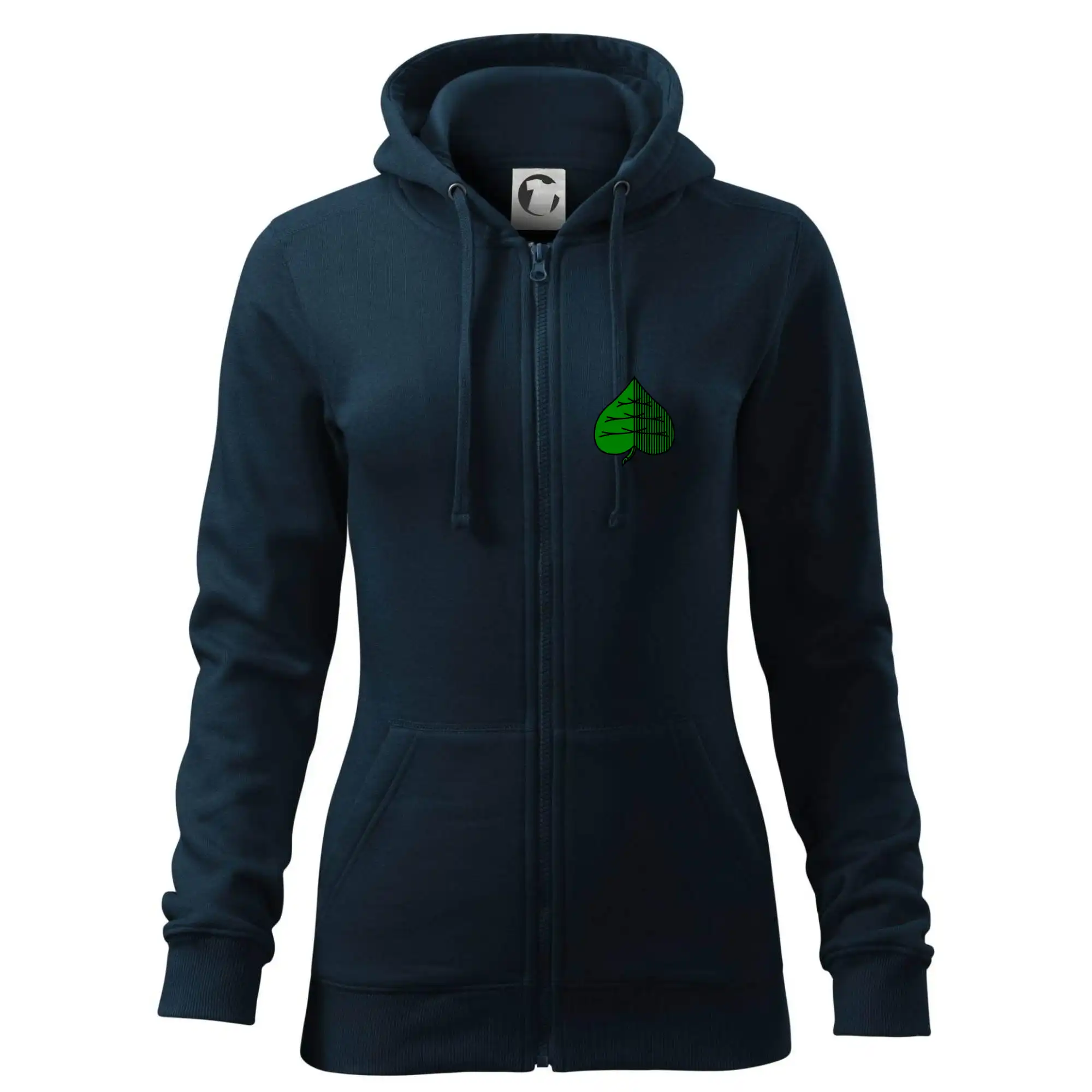 Tričká a mikiny so spoločenskými hrami  - Prší - Zelený - prso - Mikina dámska trendy zipper s kapucňou