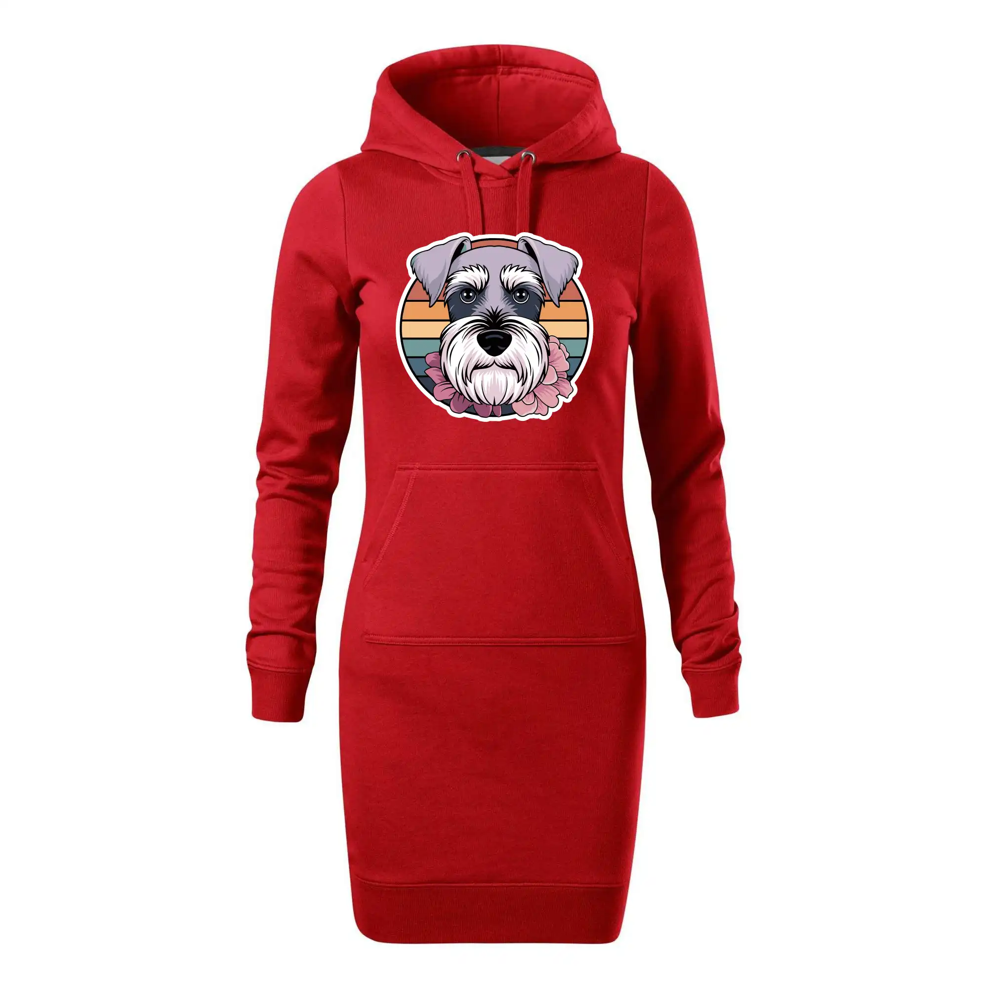 Knírač - fenka a květiny