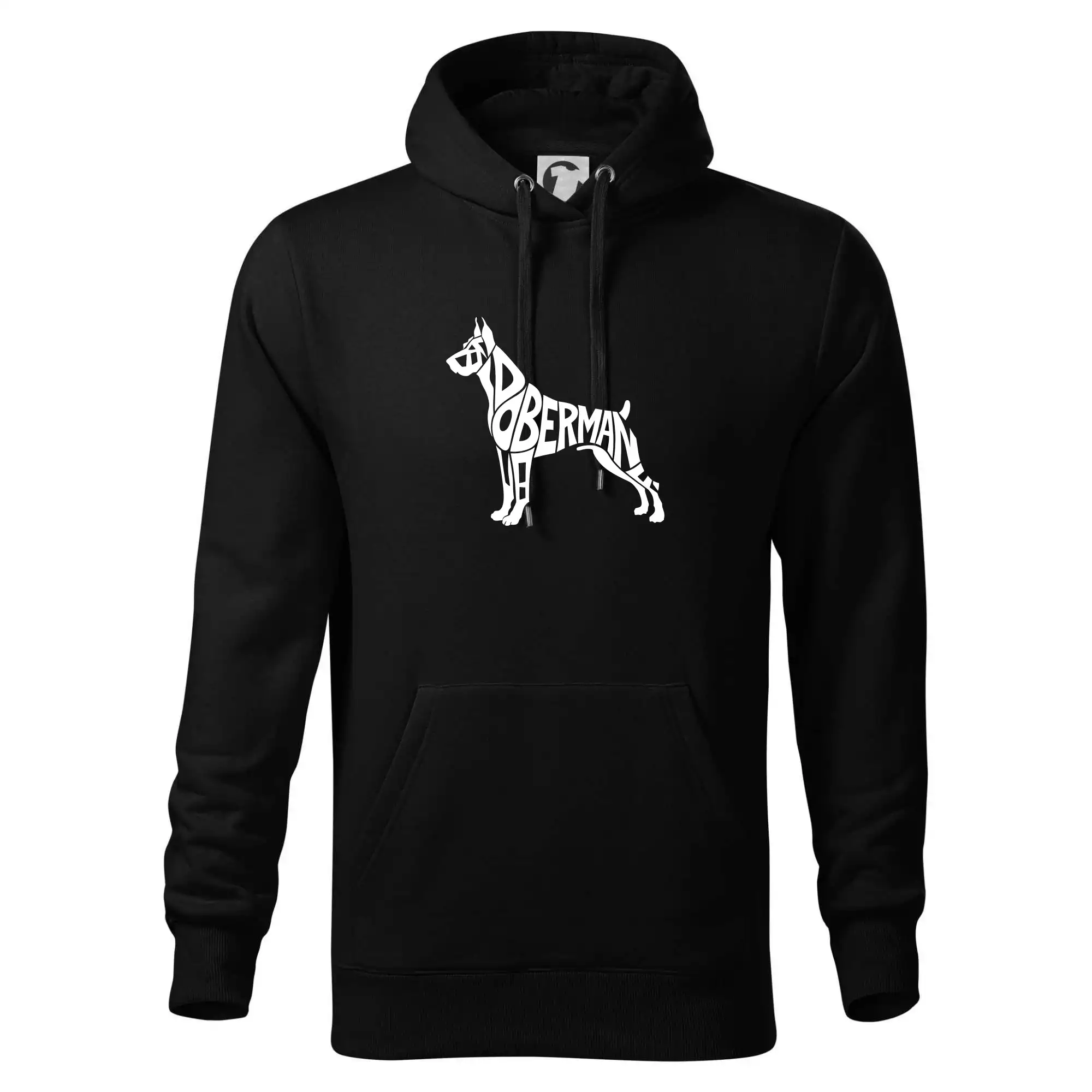 Doberman - nápis v tělě