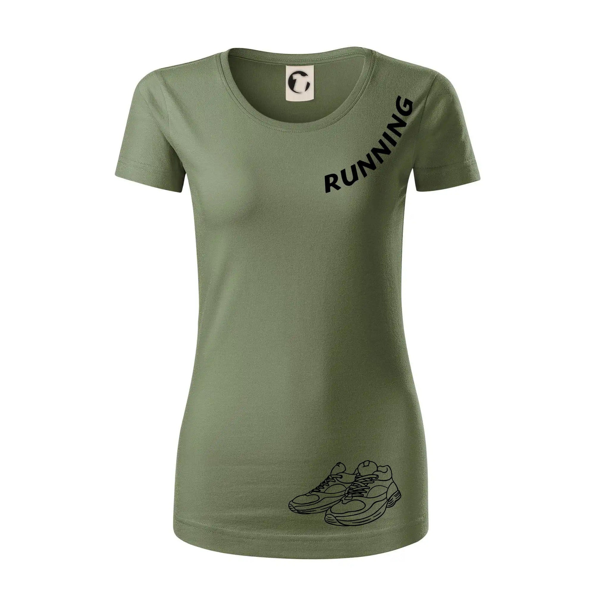 Running nápis šikmo