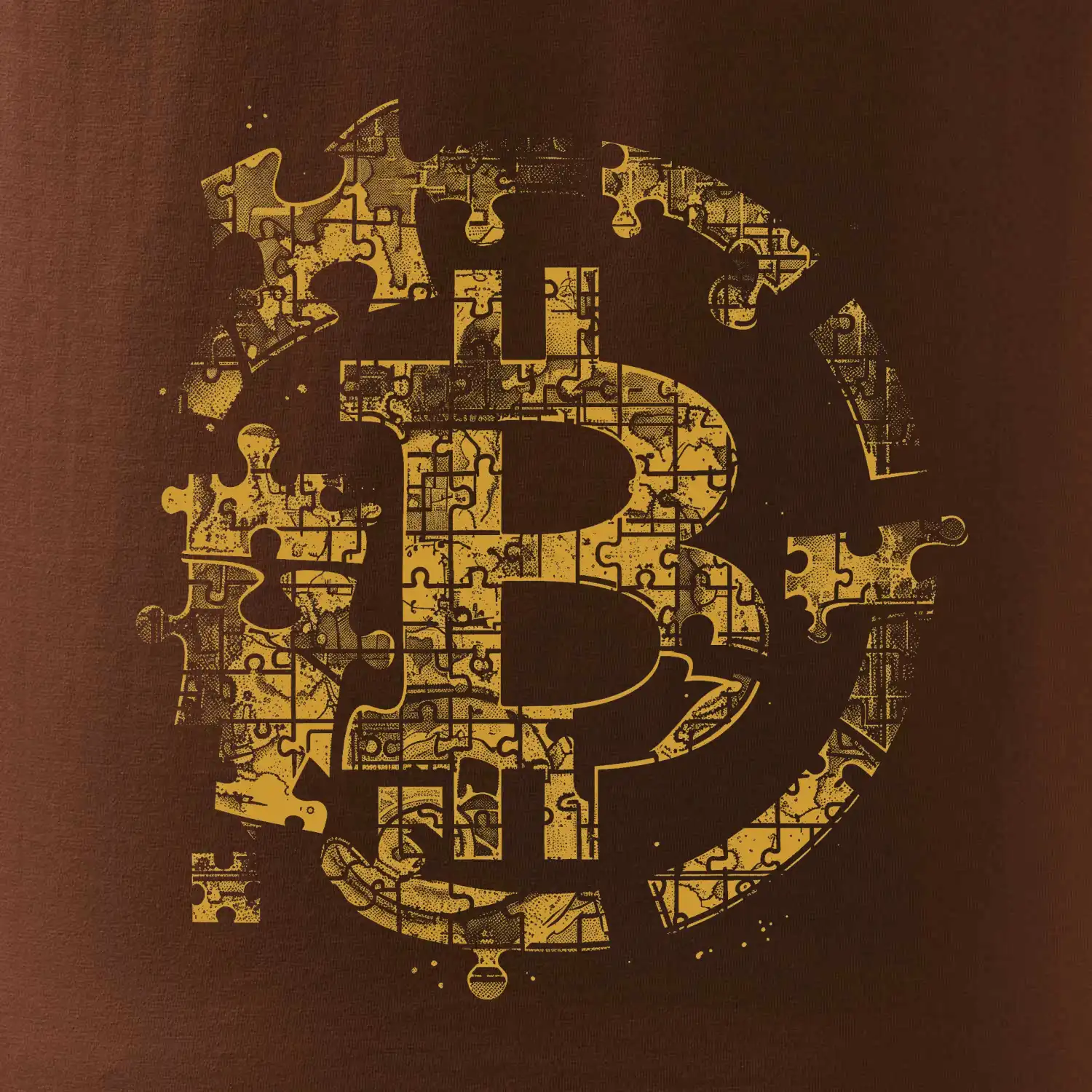 Logo bitcoin puzzle