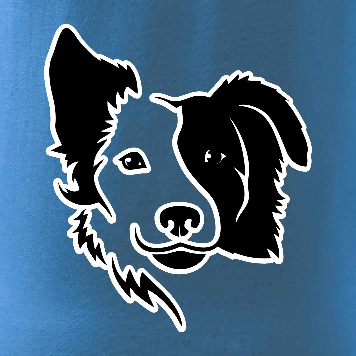 Border kólie obrys hlavy