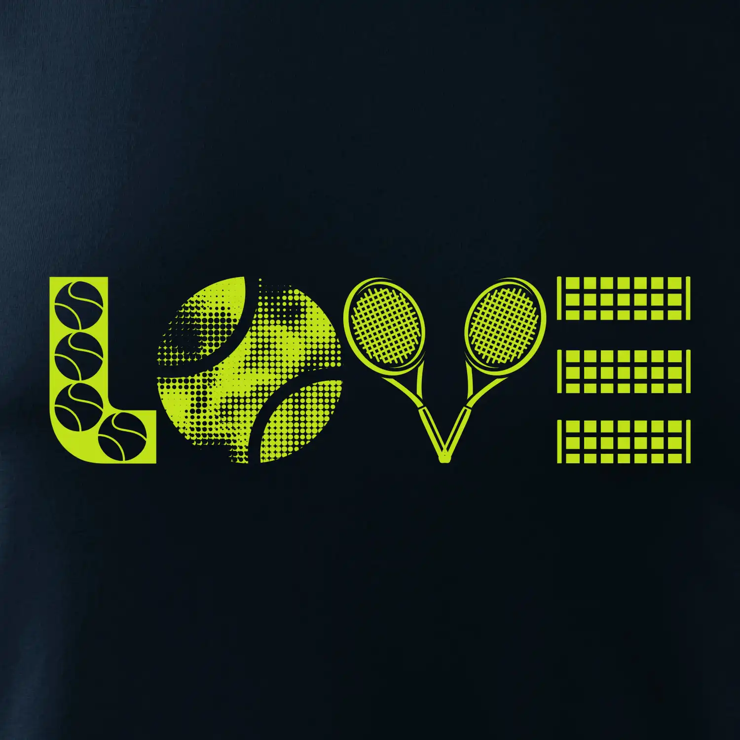 Tenis love nápis