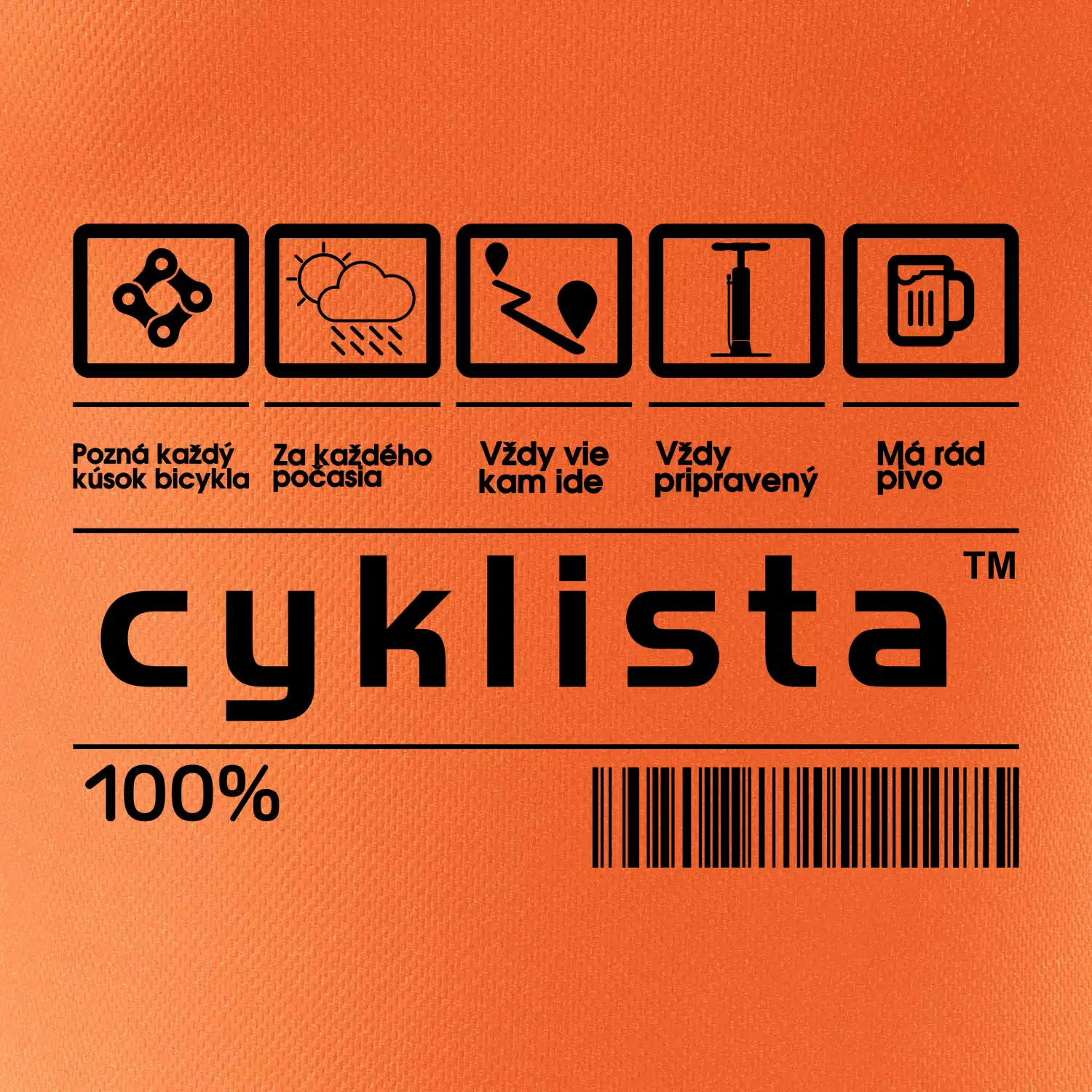 Čiarový kód - cyklista