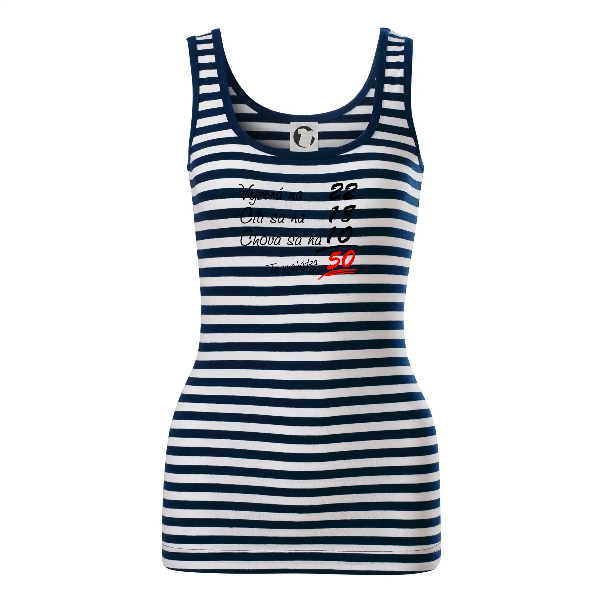 Trička k 50. narodeninám - Vyzerá, cíti sa, chová sa - 50 rokov - Sailor tielko na vodu