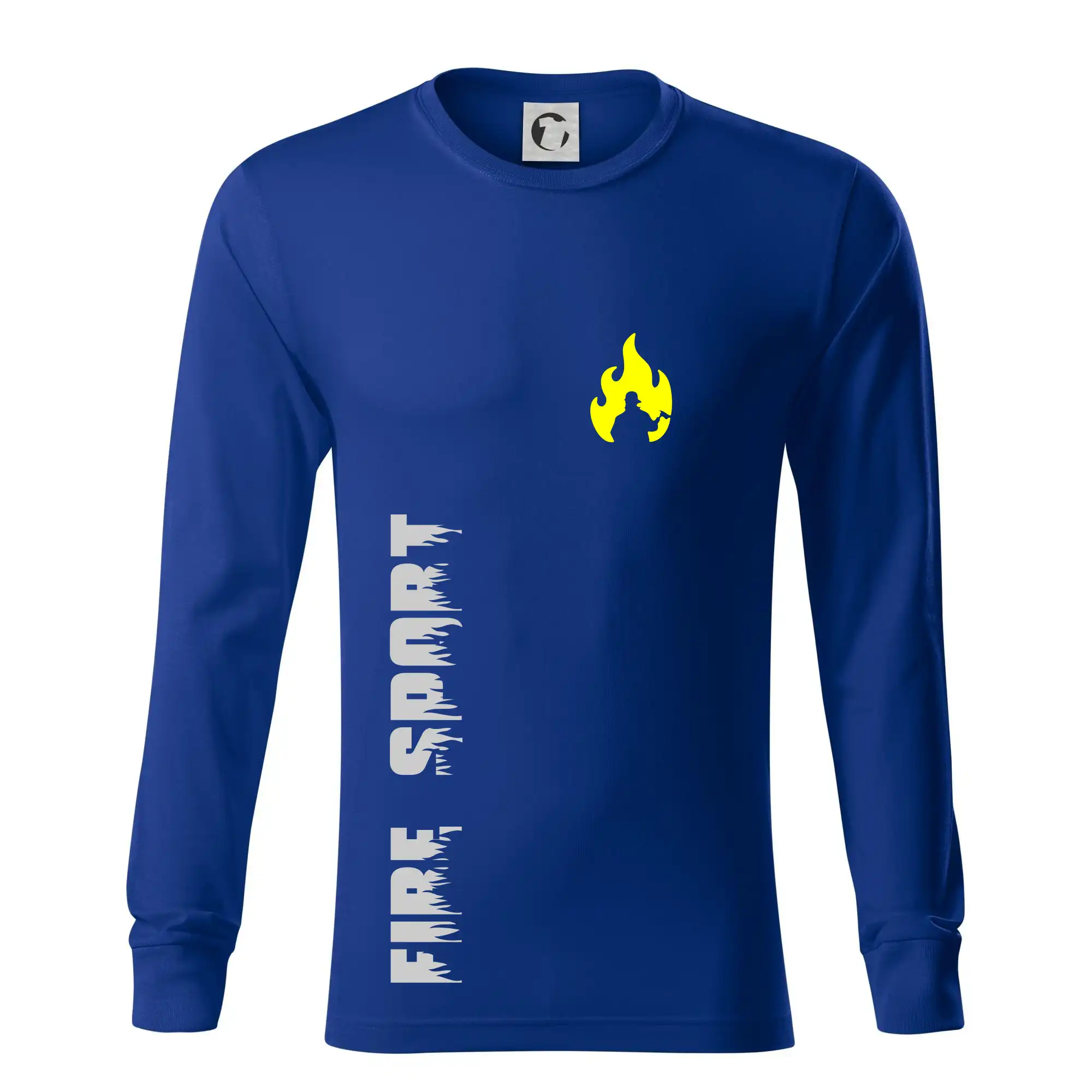 Originálne tričká pre hasičov - DHZ - Váš názov - FLUO + Reflexná potlač - Tričko s dlhým rukávom LS R05