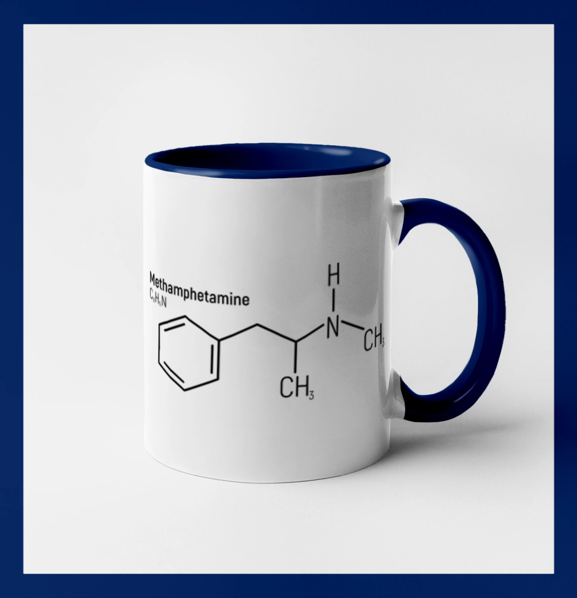 Vtipné tričká pre Chemiky - Molekulárna štruktúra Metamfetamín - Hrnček 