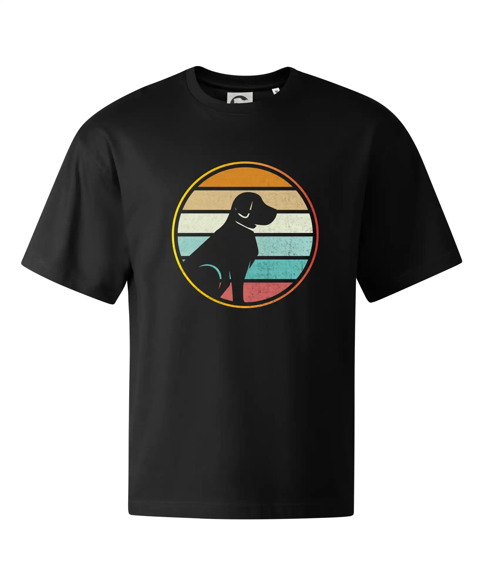 Ostatné psie plemená - Retro kruh - sediaci pes - Stage unisex - OVERSIZE