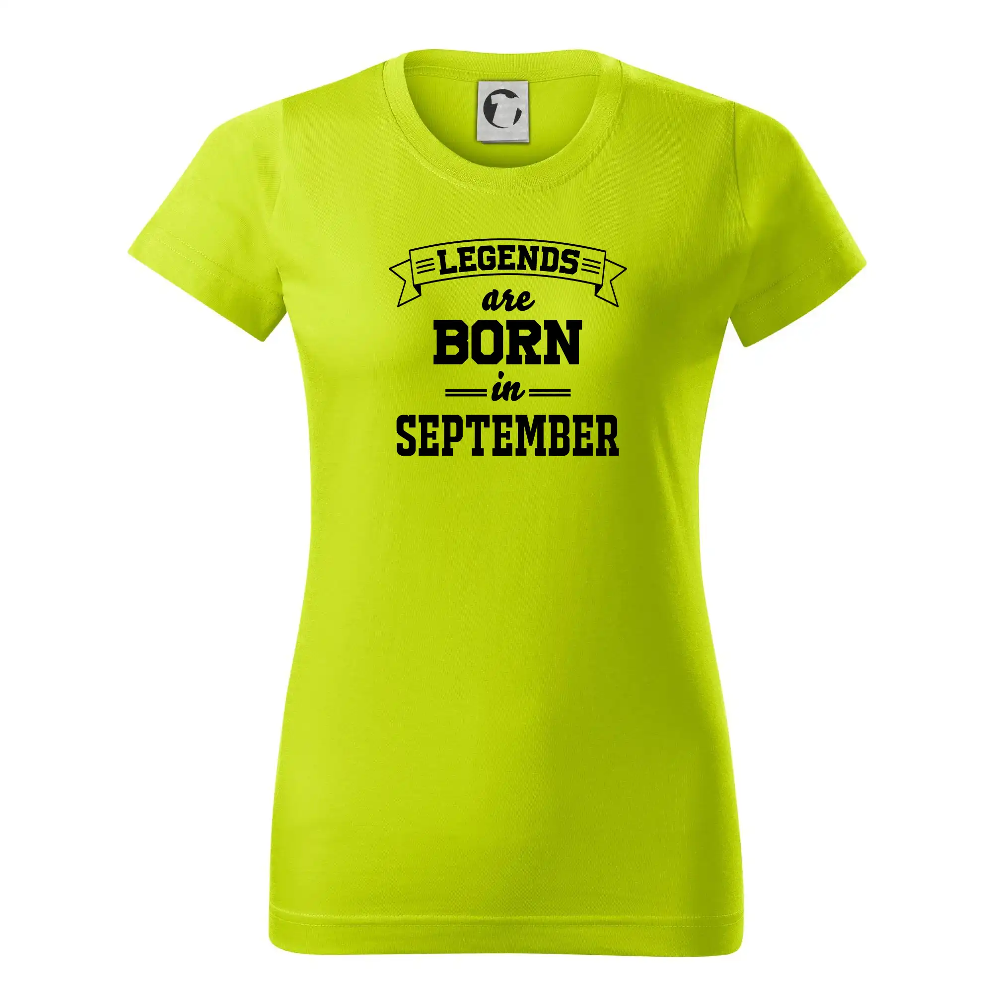 Tričká pre narodených v septembri - Legends are born in September - Dámske tričko basic - ľahko voľnejšie a dlhšie