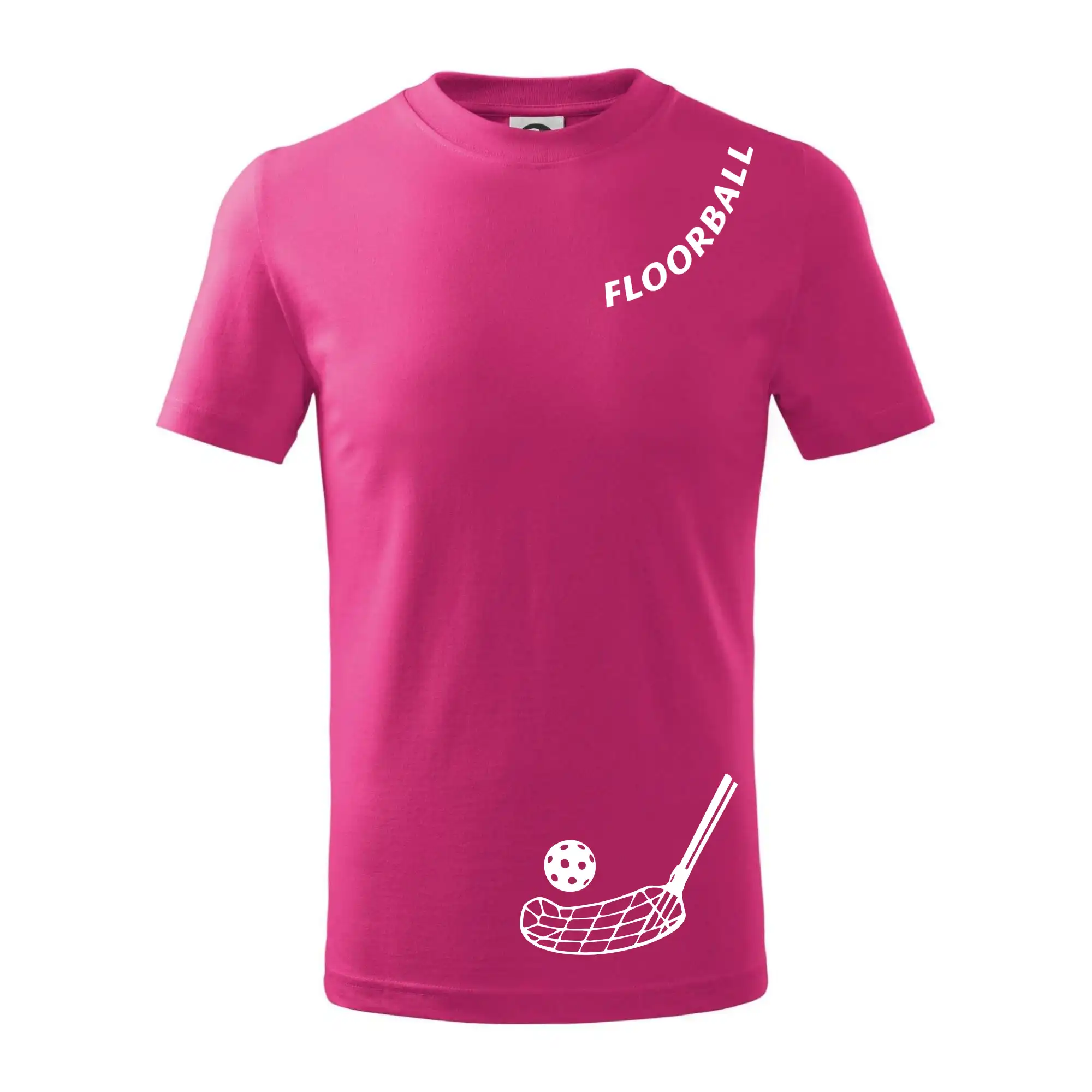 Florbalové tričká - Floorball nápis šikmo - Tričko detské bavlnené