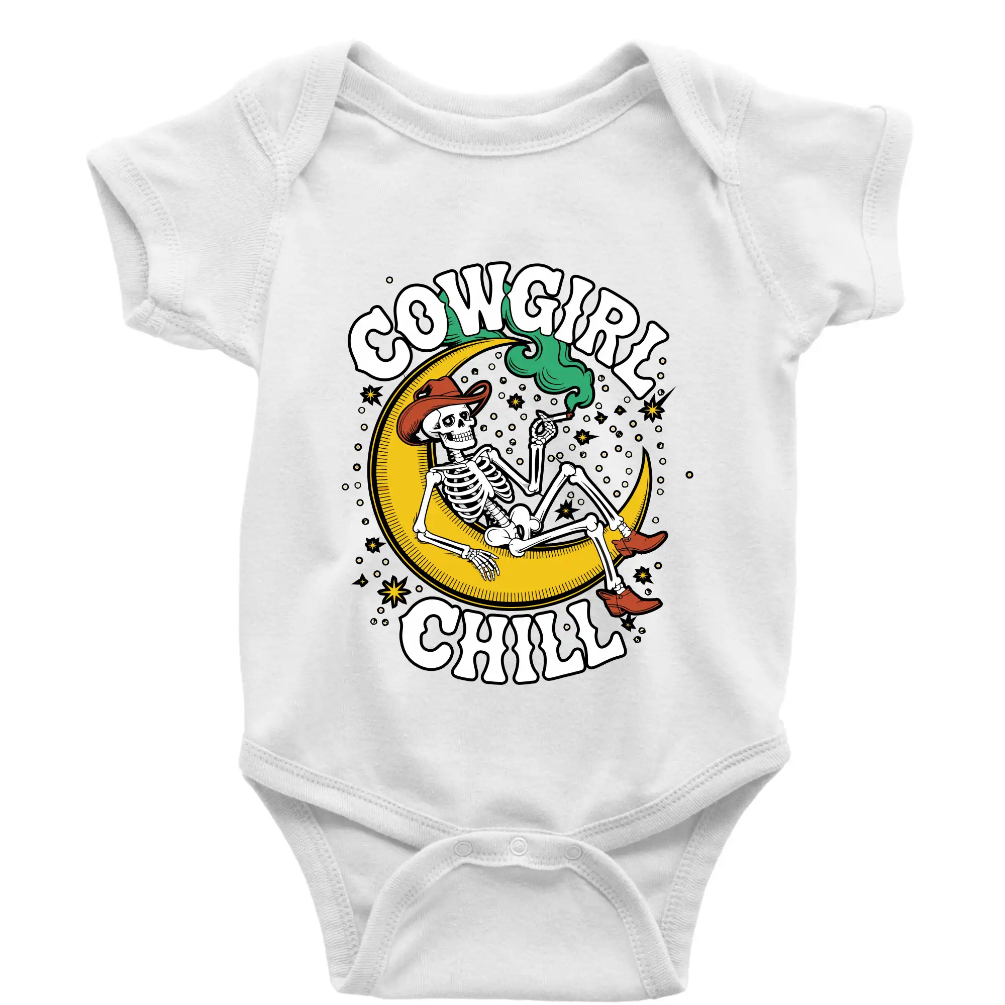 Tričká s koňmi - Cowgirl Chill - Body dojčenské s krátkym rukávom