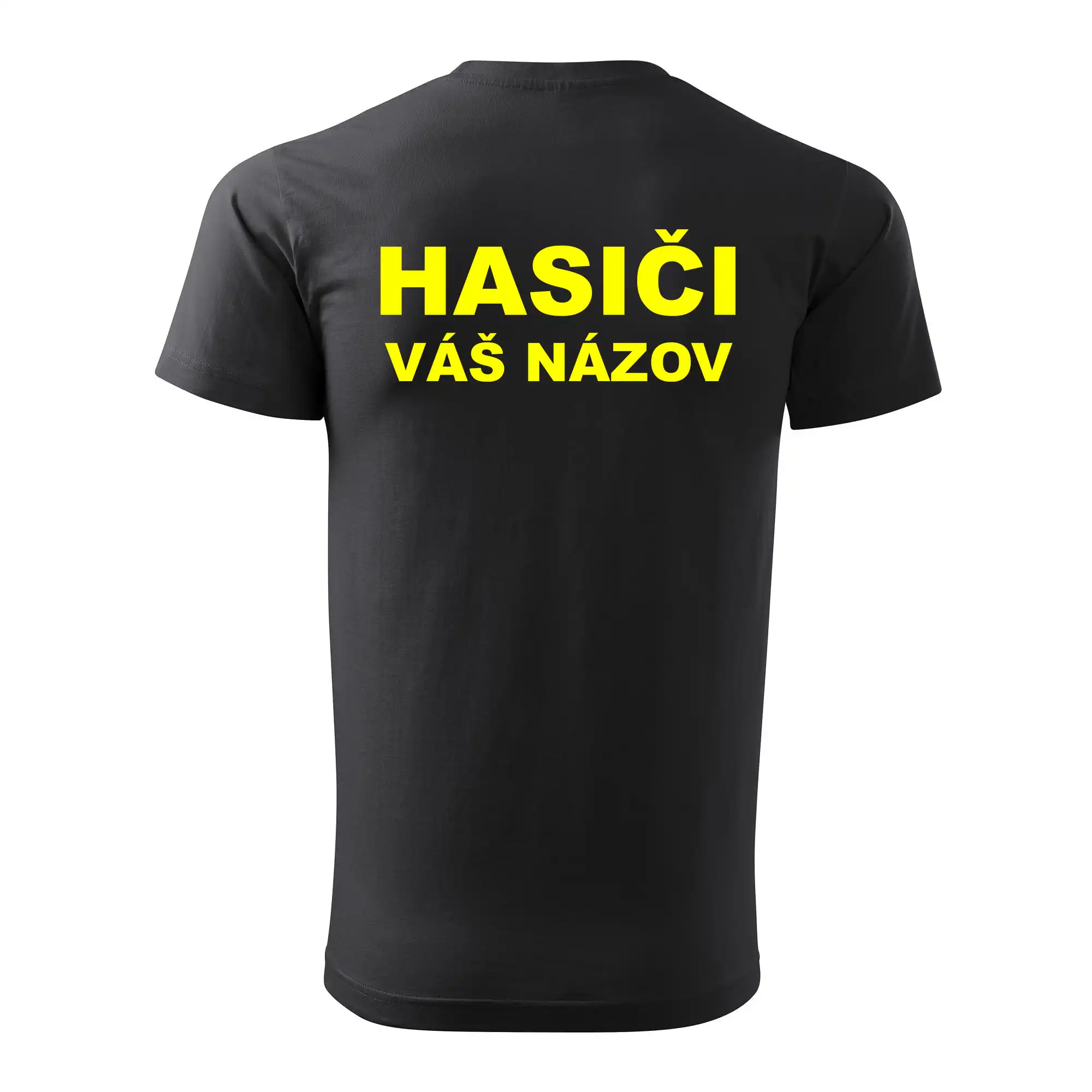 Hasiči - žltý nápis - váš názov zboru