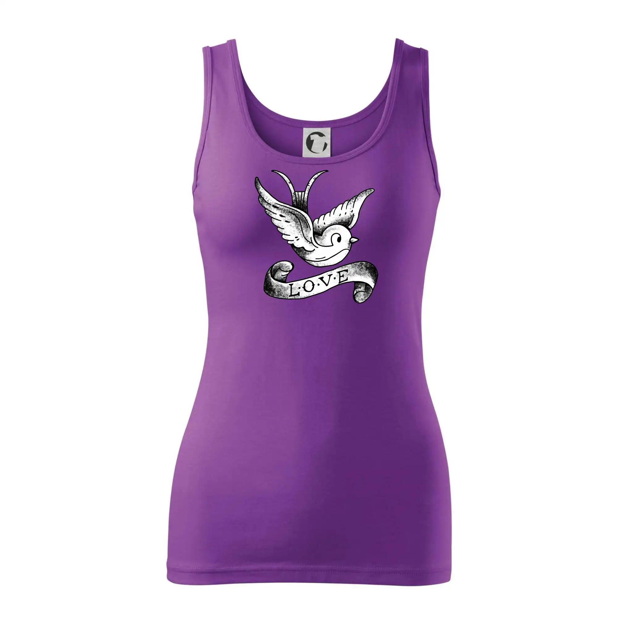 Tričká pre zamilovaných - Love holubica - kreslená - Dámske tielko
