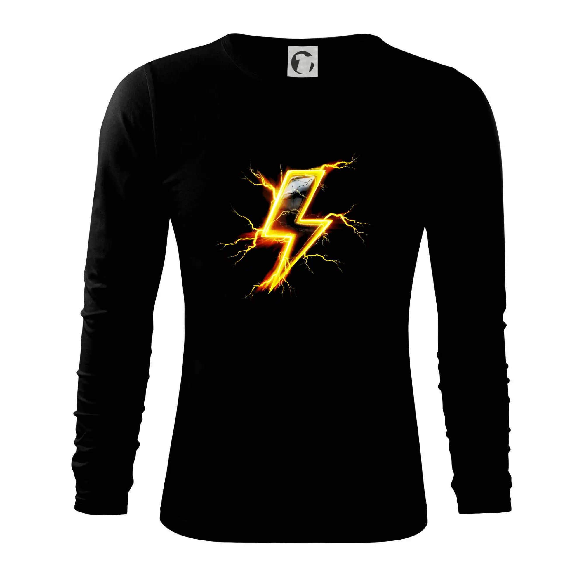Vtipné tričká do práce - Blesk elektrikára - Tričko s dlhým rukávom FIT-T long sleeve