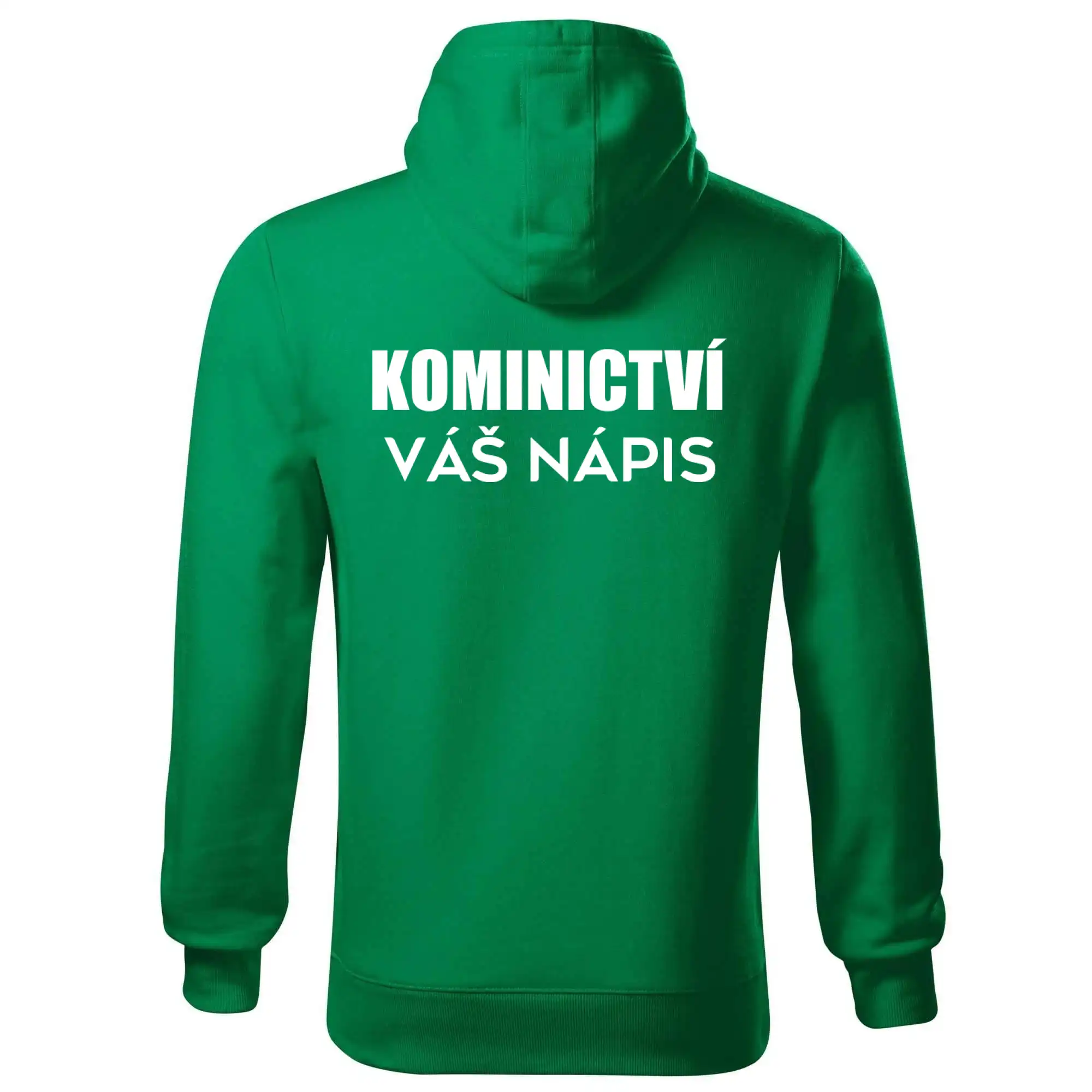 Kominík logo + nápis na zádech