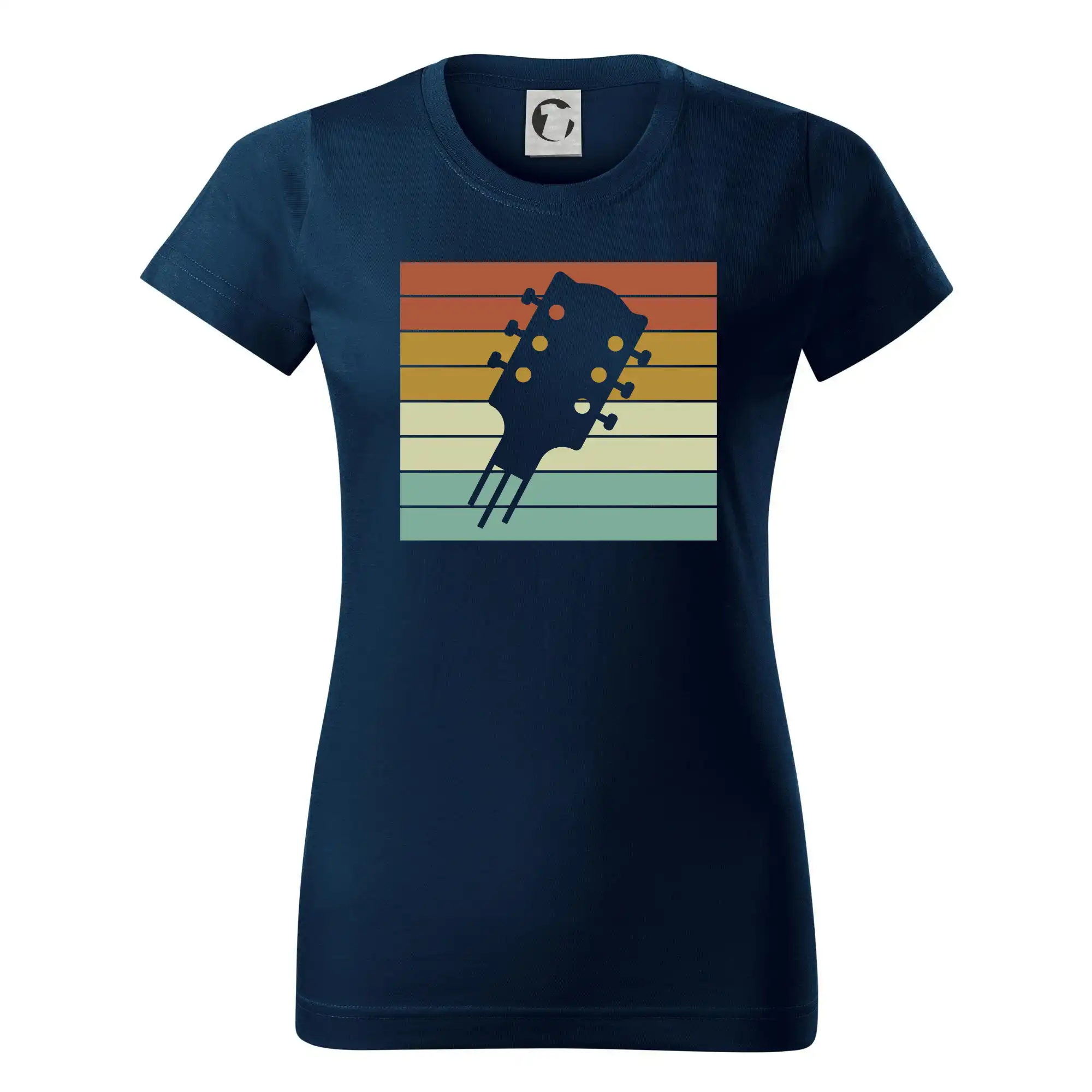 Vintage gitara - Dámske tričko basic - ľahko voľnejšie a dlhšie