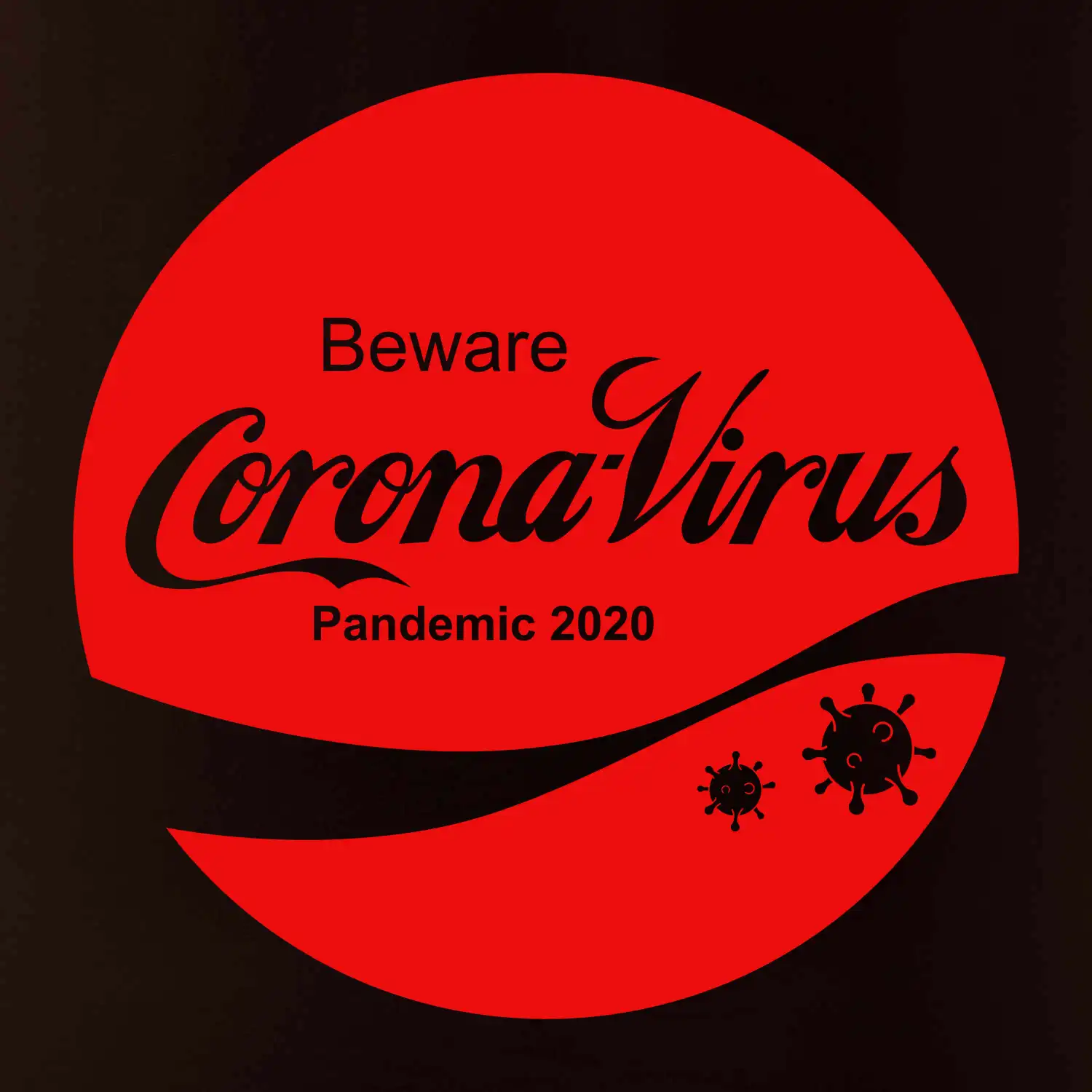 Corona virus pandemic logo