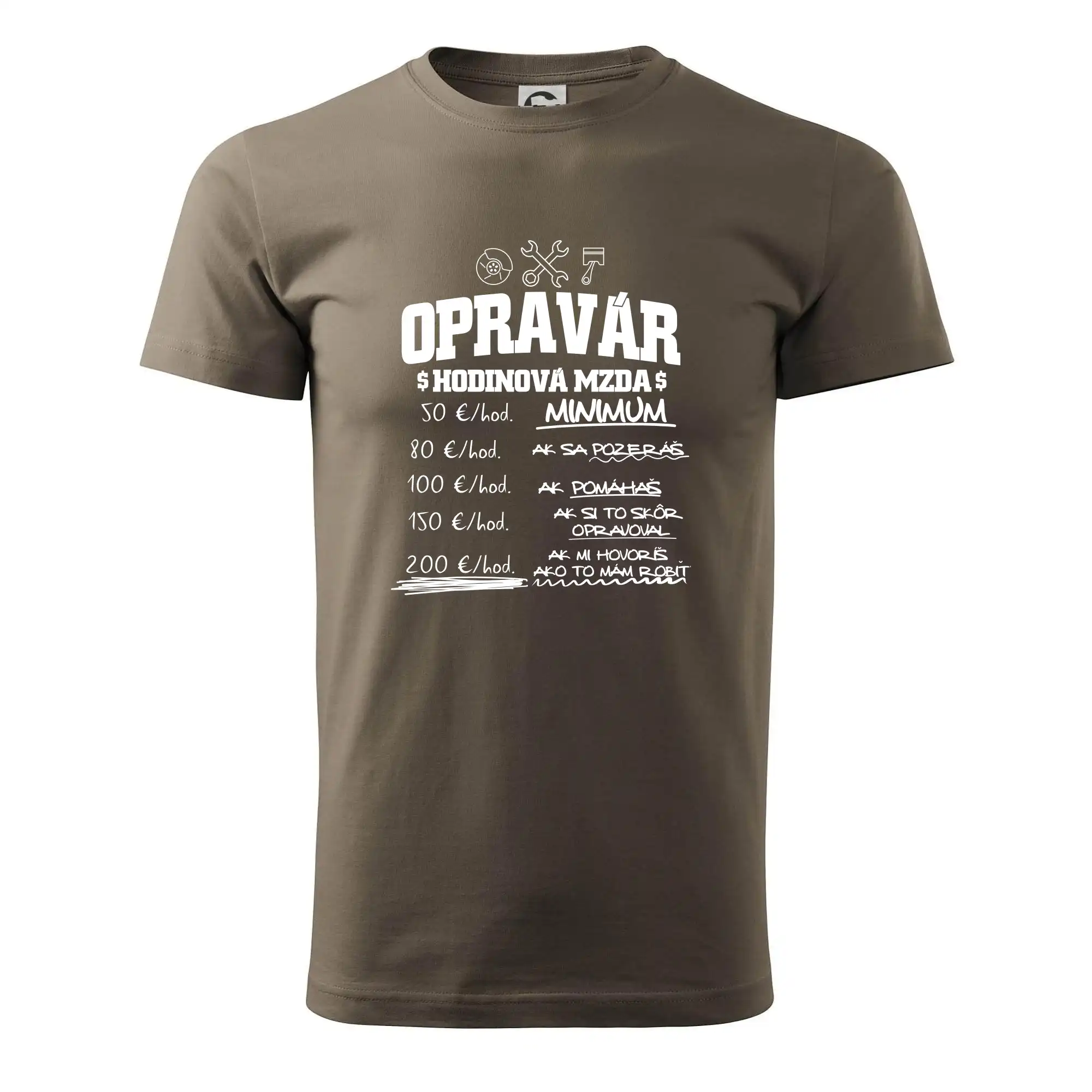 Hodinová mzda - opravár
