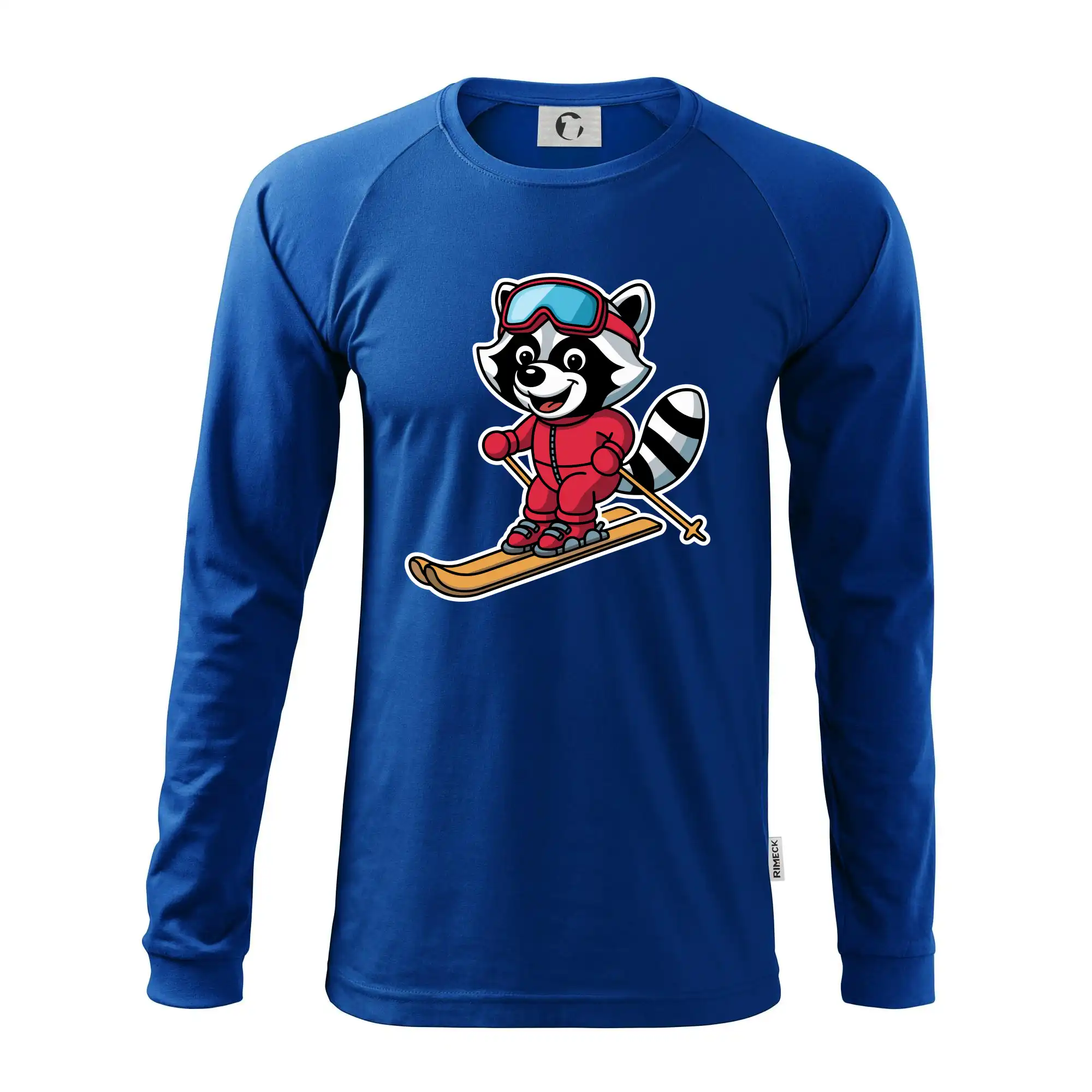 Mýval na lyžích - kreslený