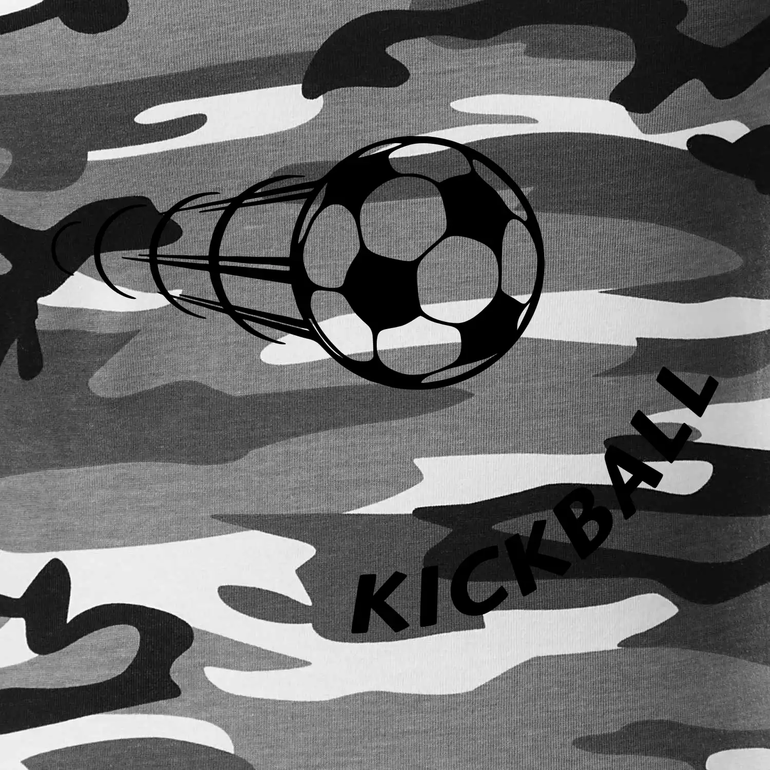 Kickball nápis šikmo