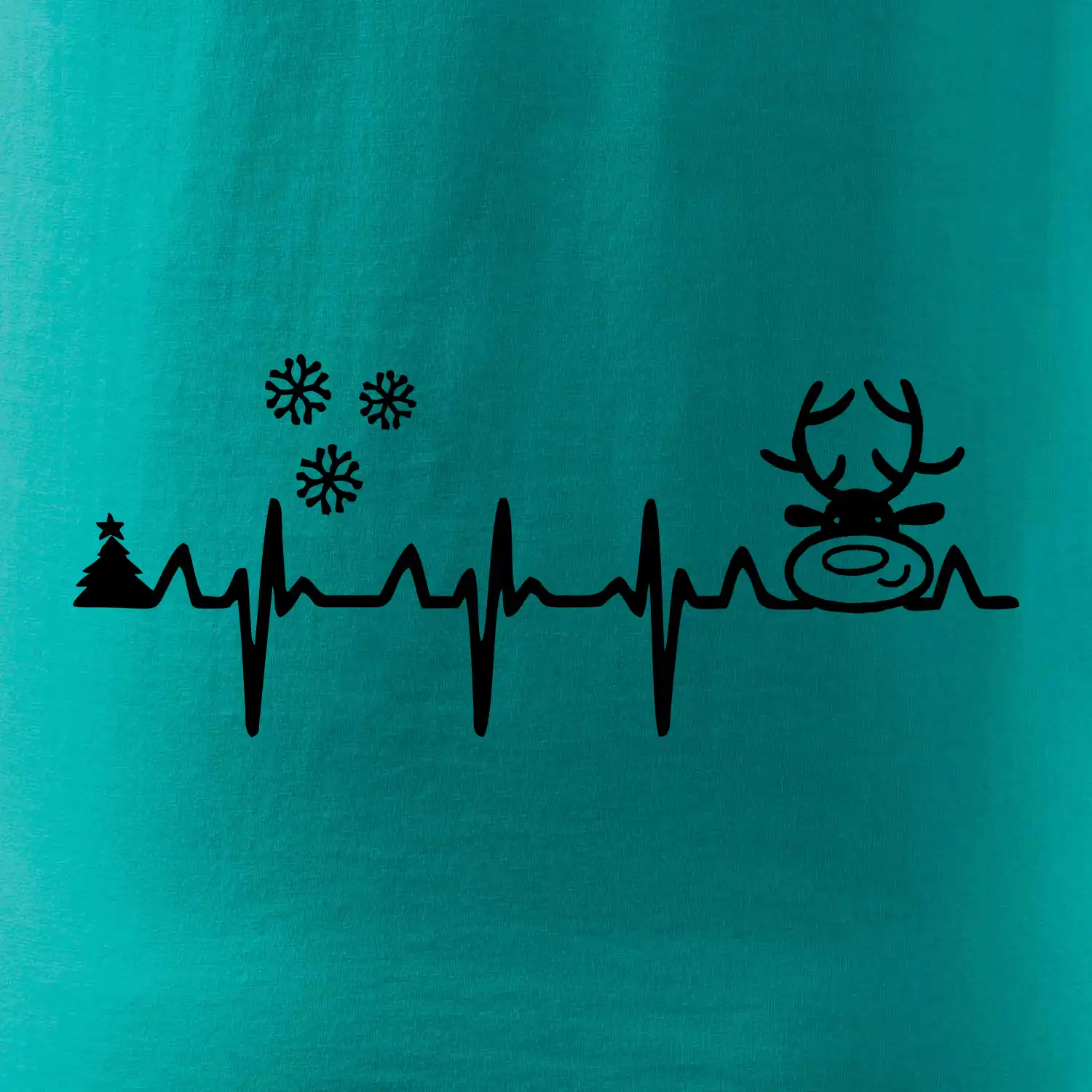 EKG Vánoce Vločky a sob