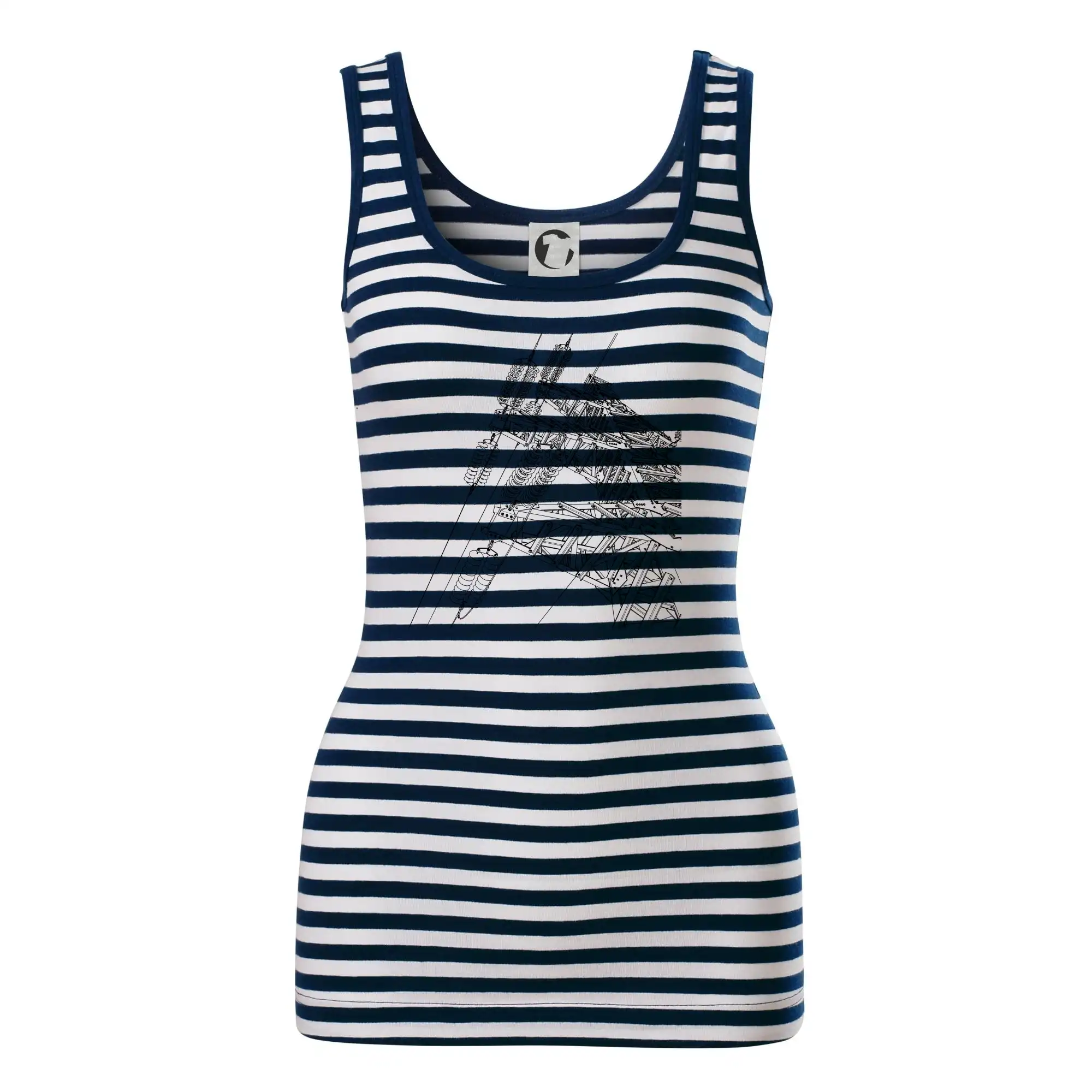 Nákres stožáru vysokého napětí