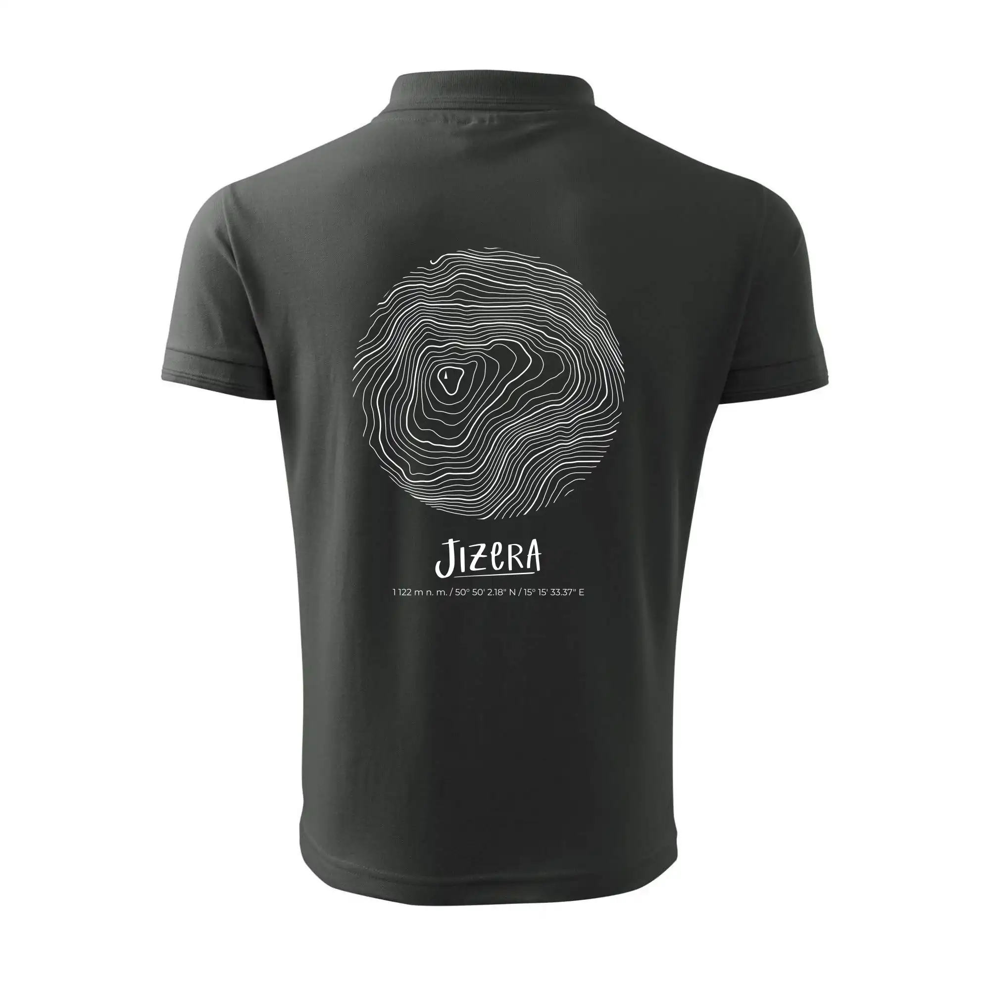 Jizera - vrstevnice v kruhu