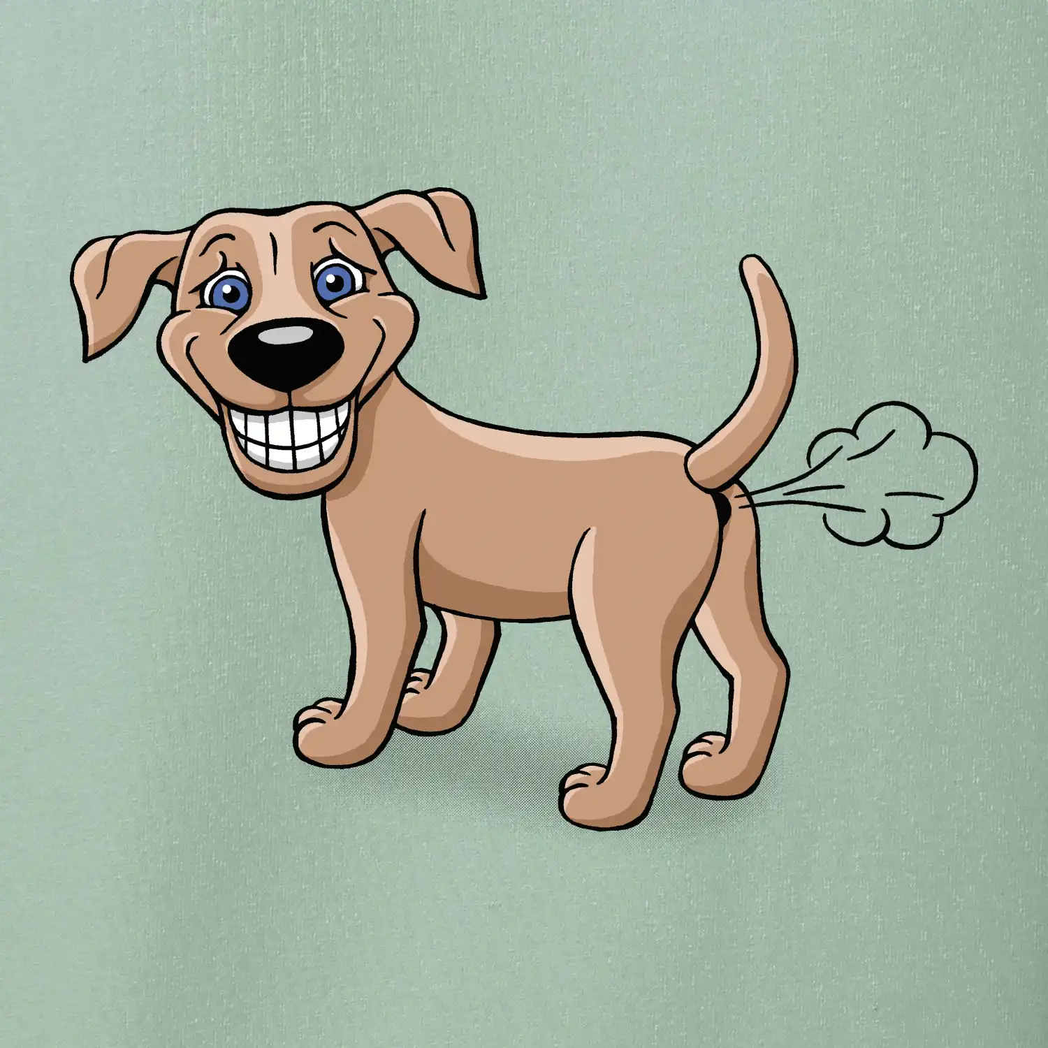 Prdící pes kreslený (Hana-creative)