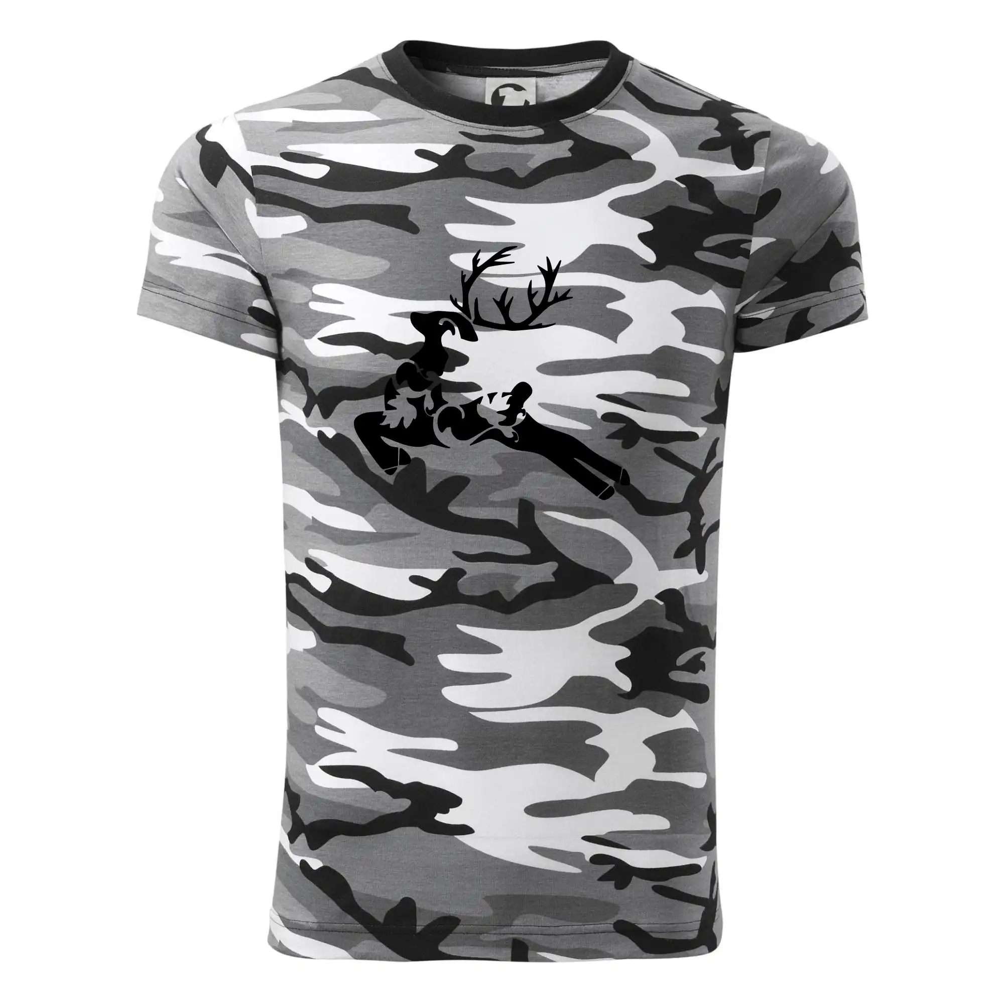 Tričká so zvieratami - Jelenica z listov - Army CAMOUFLAGE