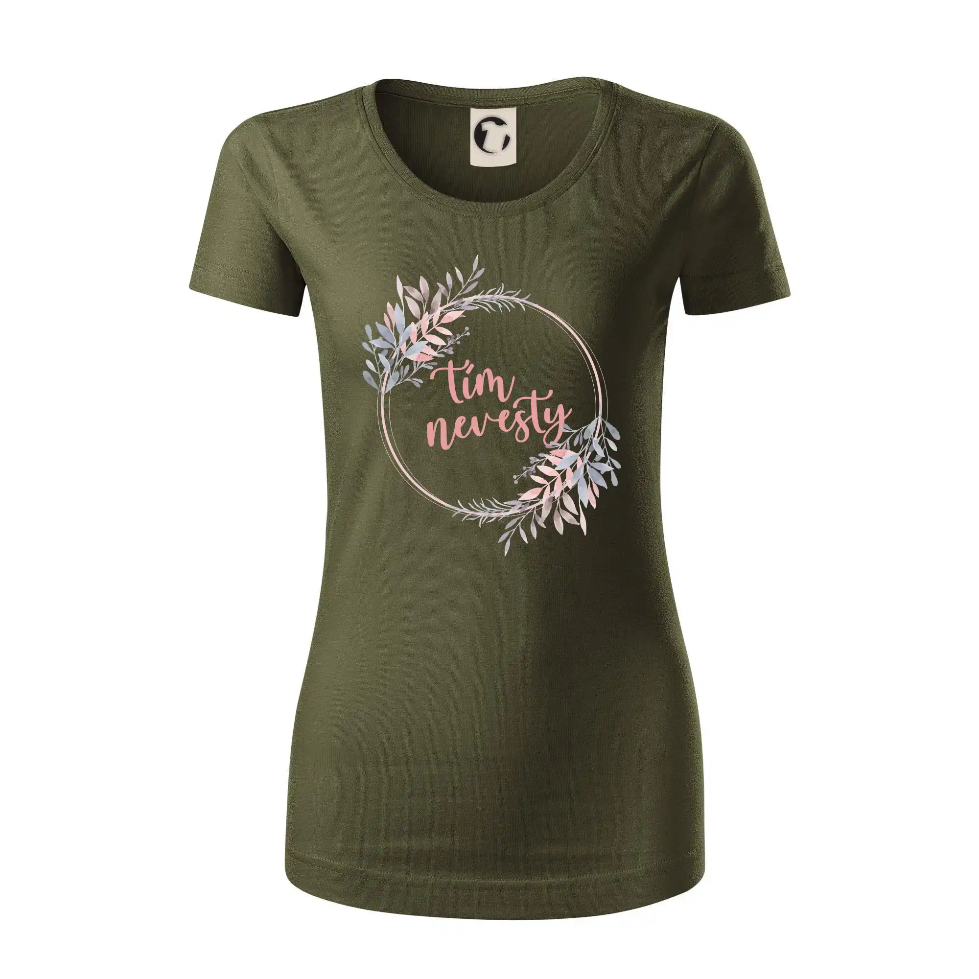 Tím nevesty kvetinový kruh ružový SK