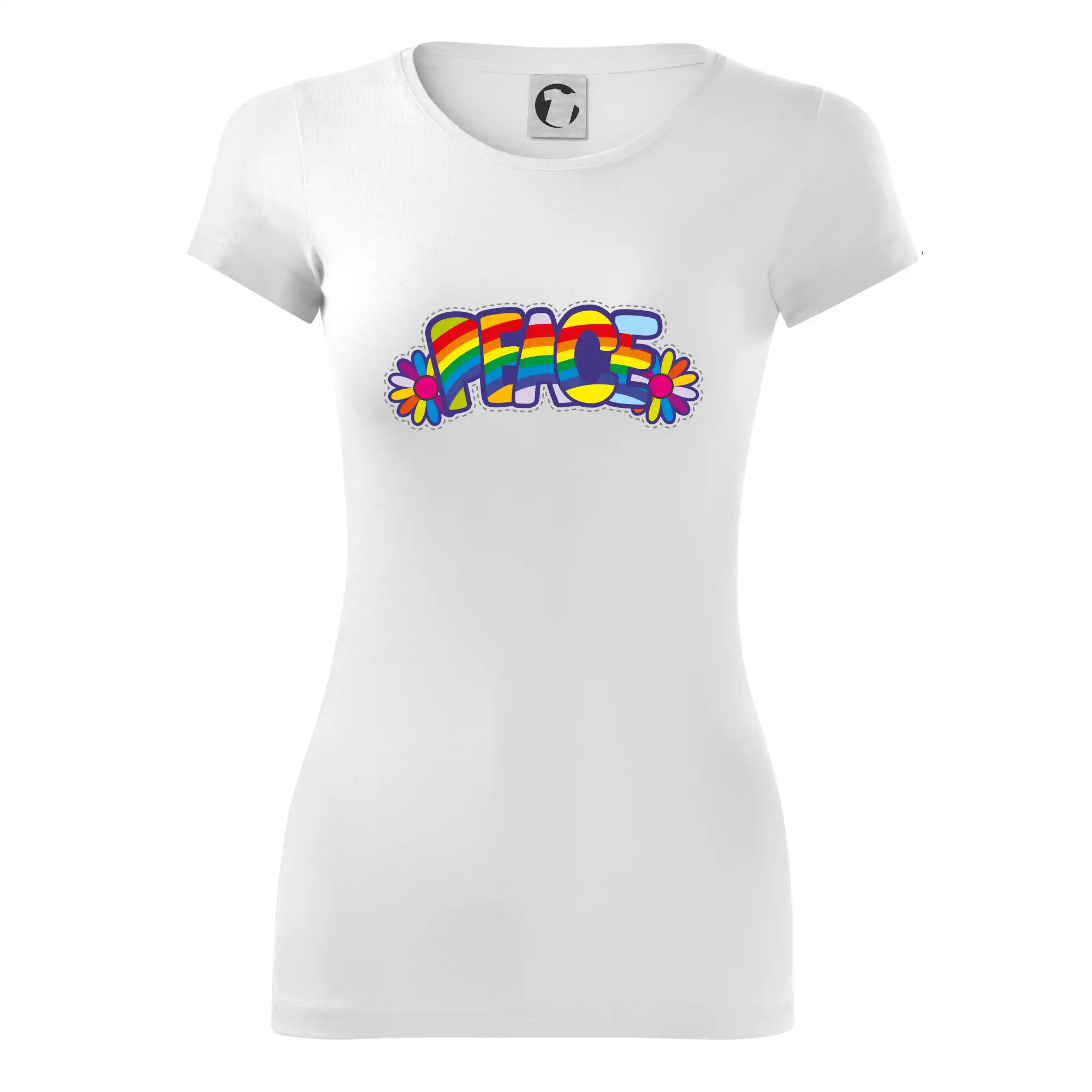 Peace nápis duhový