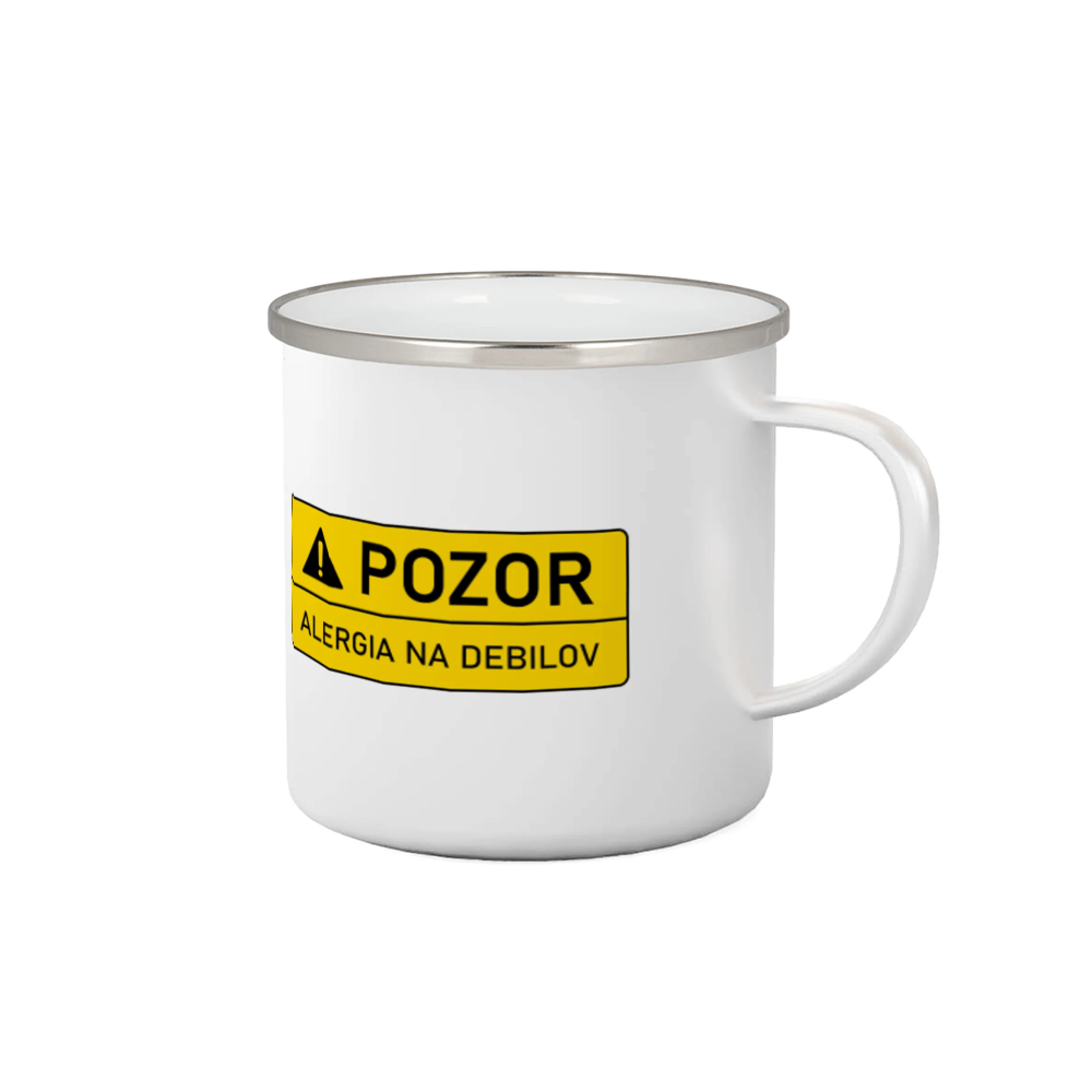 Ostatné nápisy - Pozor alergia na debilov - Plecháčik