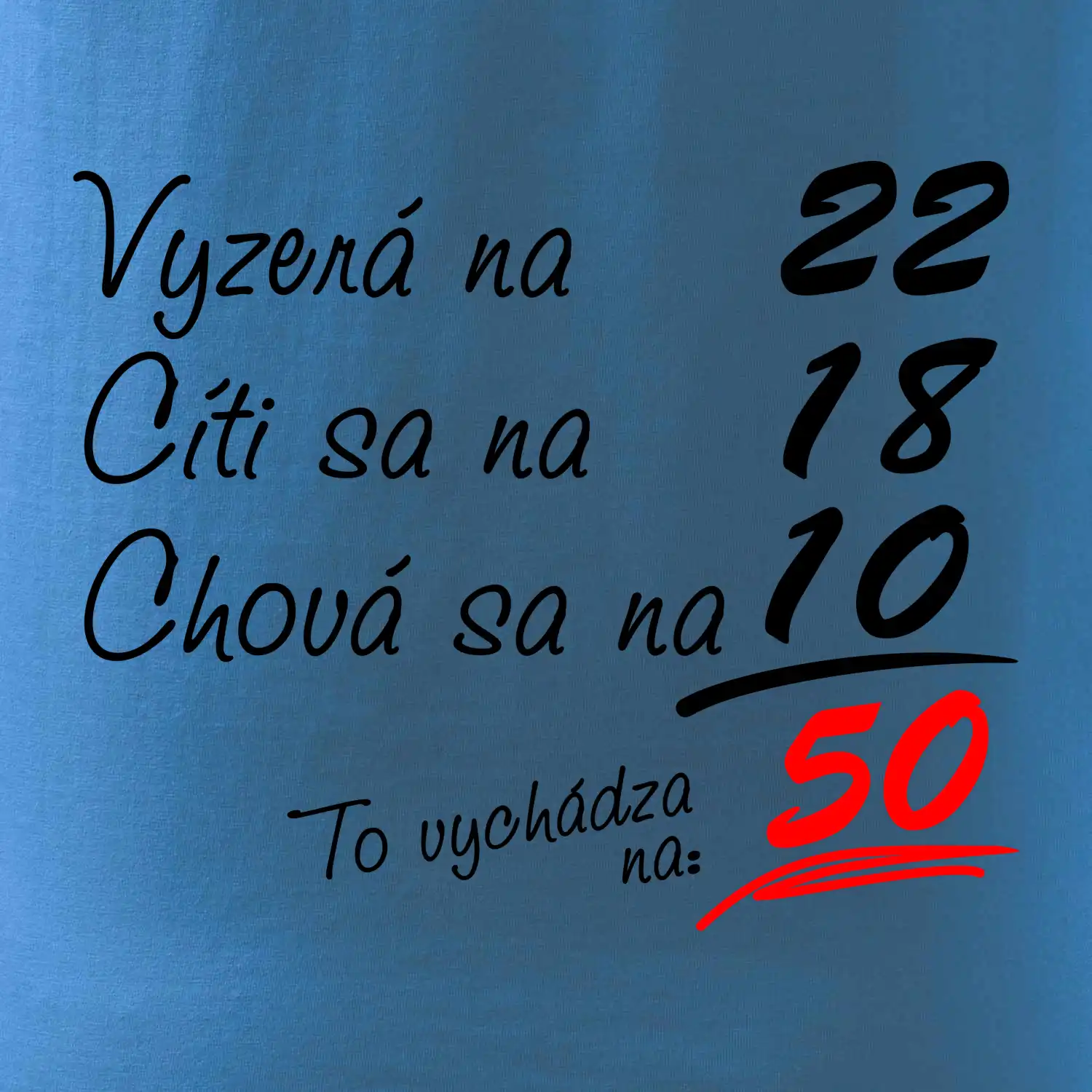 Vyzerá, cíti sa, chová sa - 50 rokov