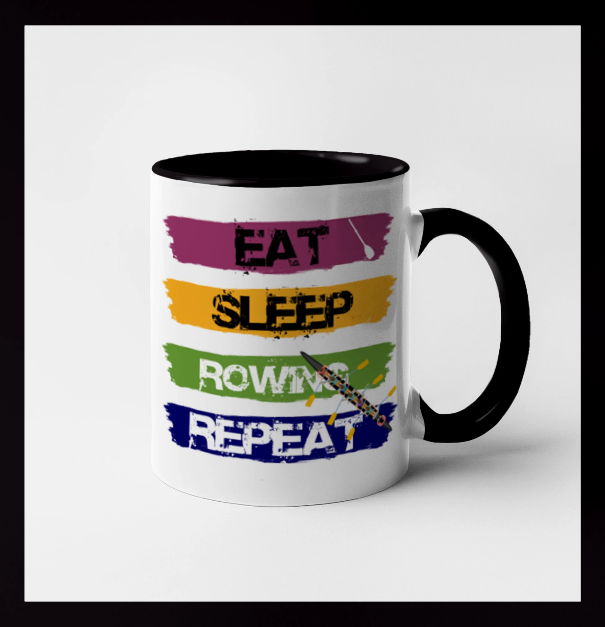 Eat sleep rowing repeat barevné