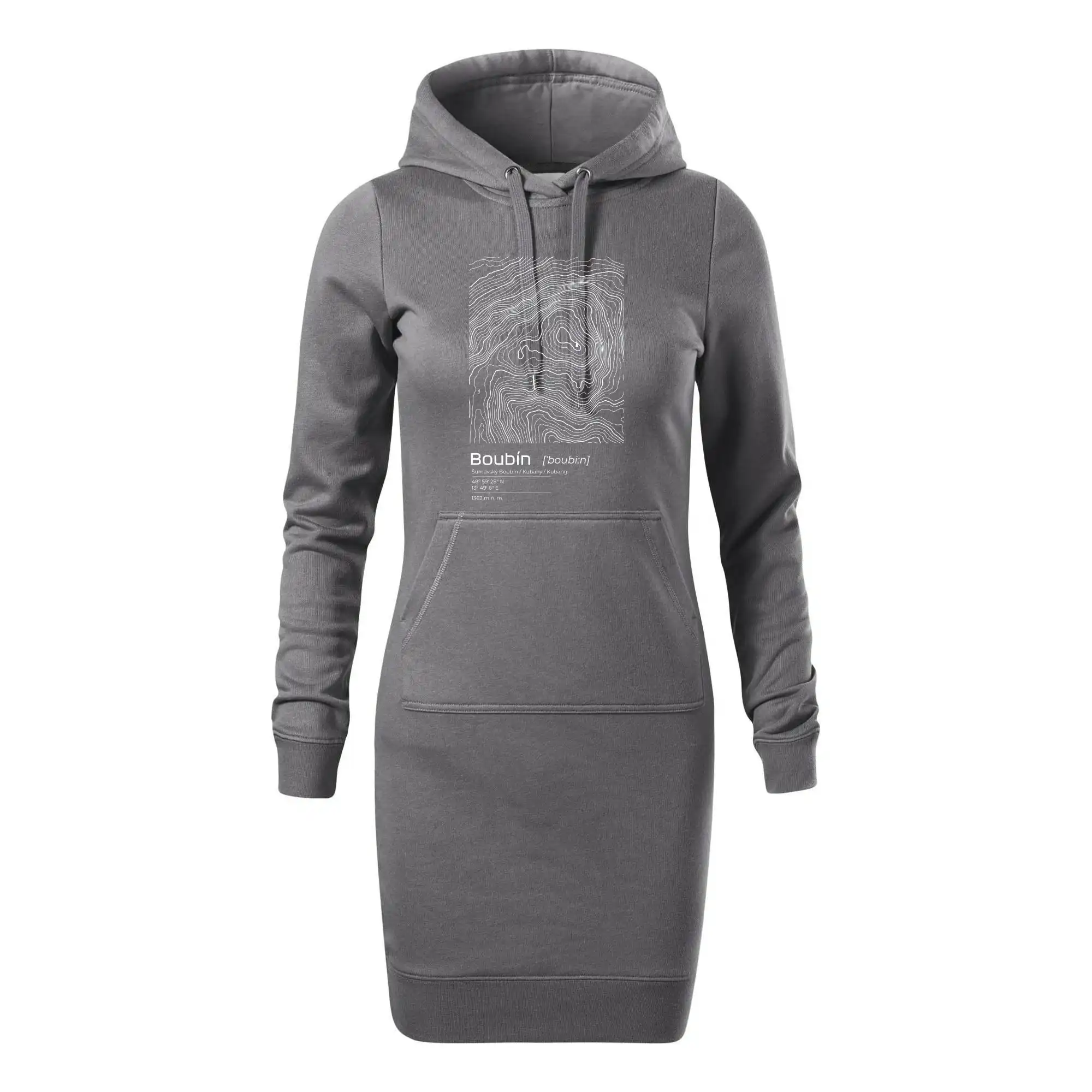 Boubín - vrstevnice v obdélníku