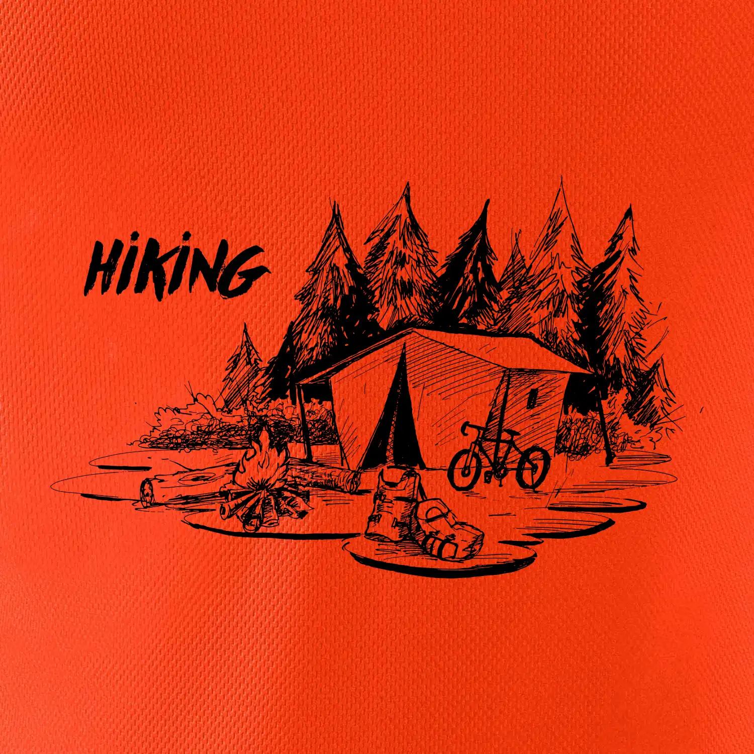 Hiking - obrázek kreslený