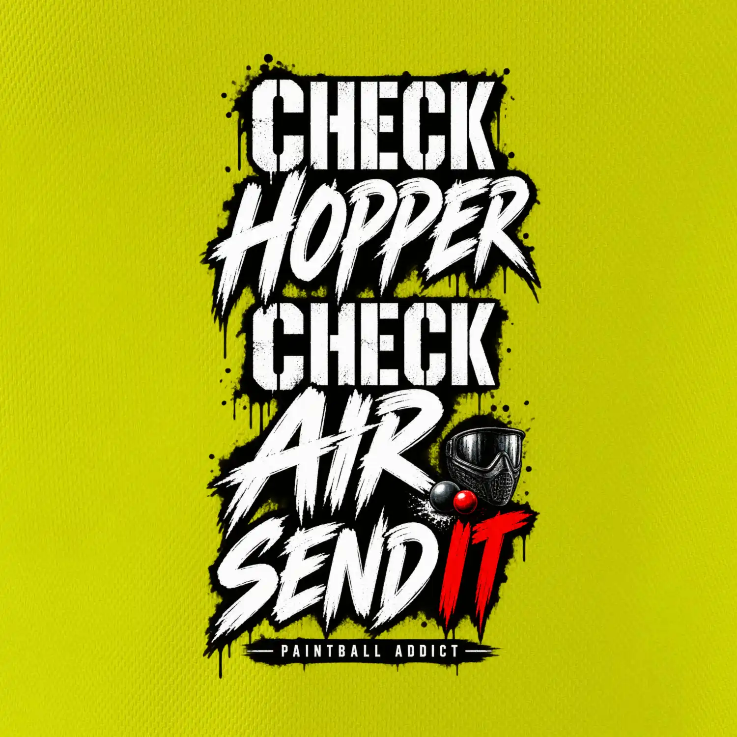 Kontrola zásobníku check hopper air paintball