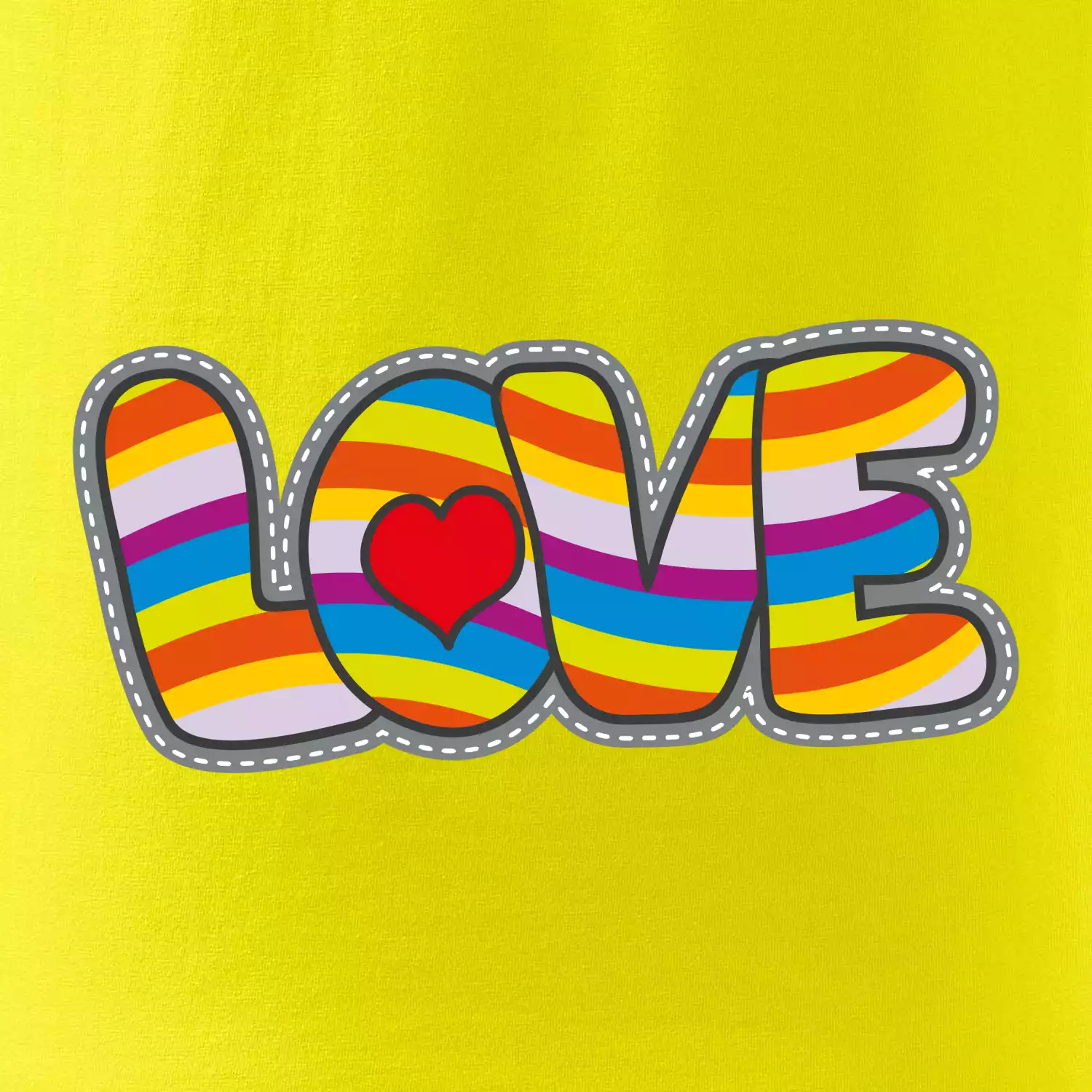 Love nápis duhový