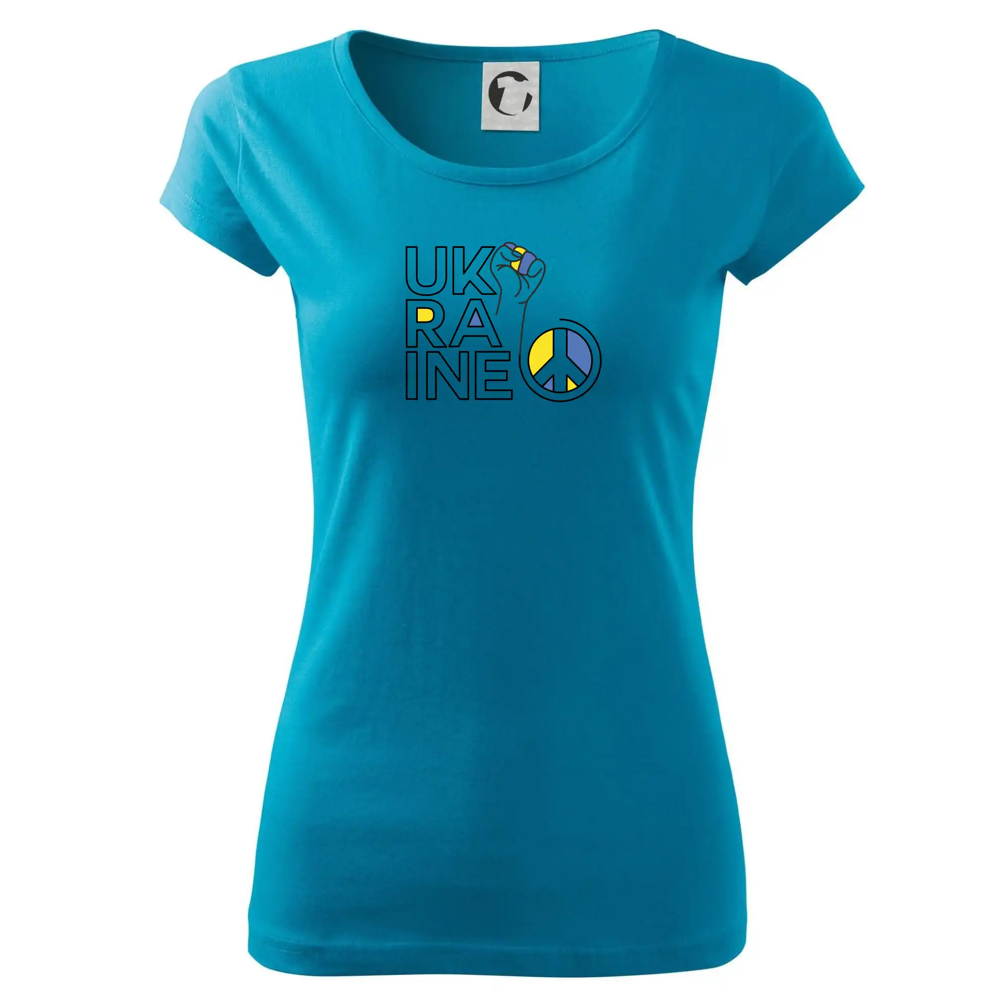Tričká s vlajkou ukrajiny - Ukraine - symbol peace - Dámske tričko Pure