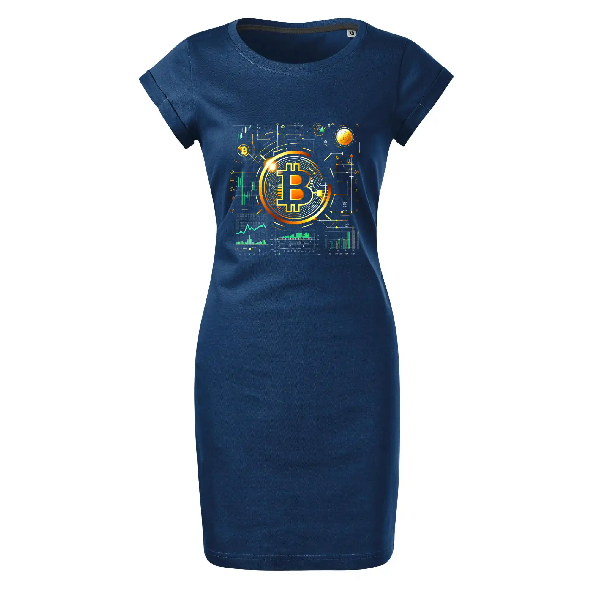 Bitcoin logo s grafy