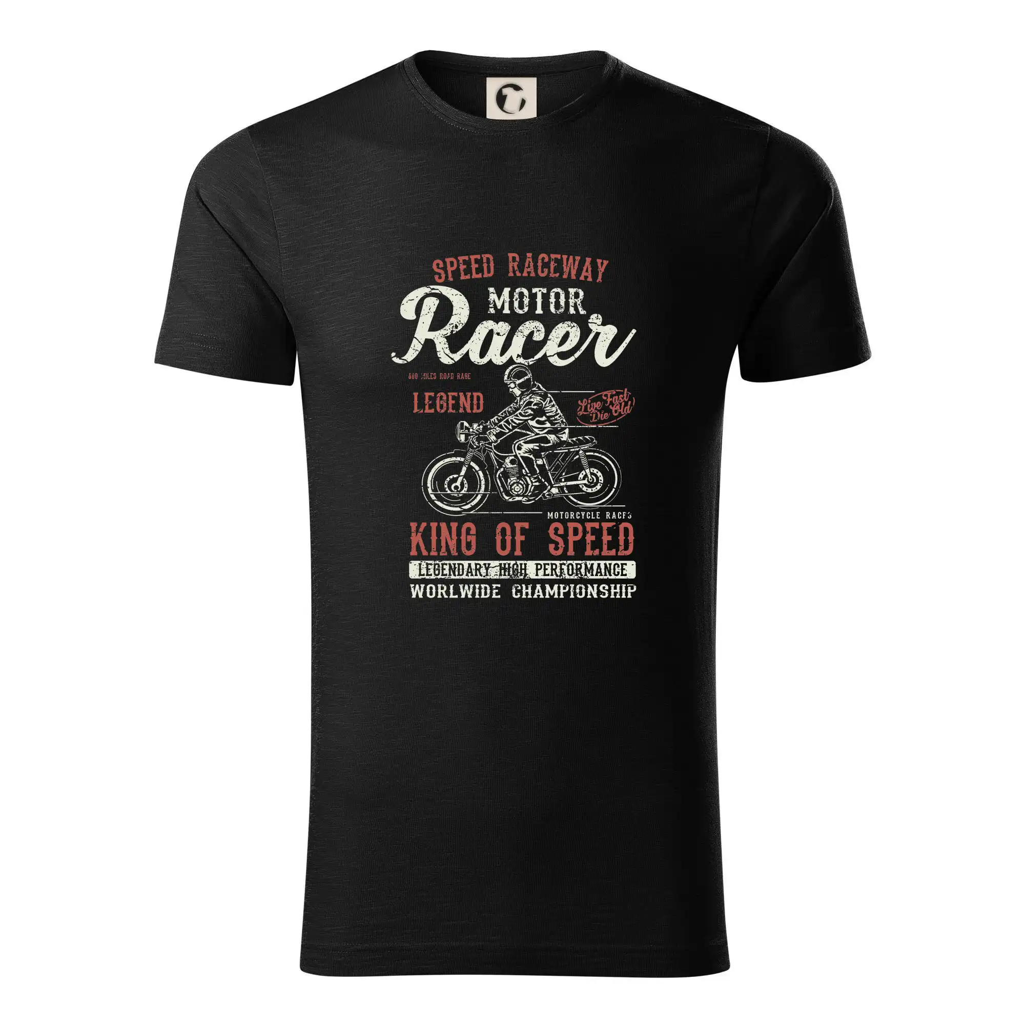 Tričká a mikiny s potlačou motoriek – pre pravých motorkárov - Motor Racer - Tričko z organickej bavlny