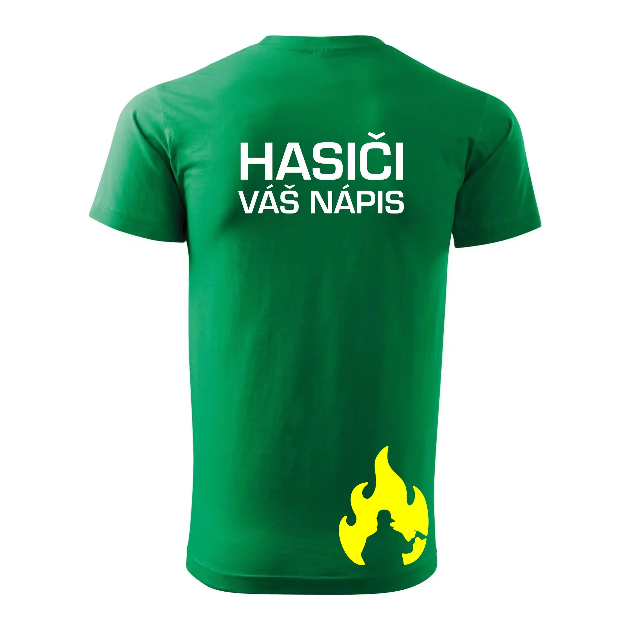 Hasič stojaci - nápis hasiči - Veľký nápis na chrbte