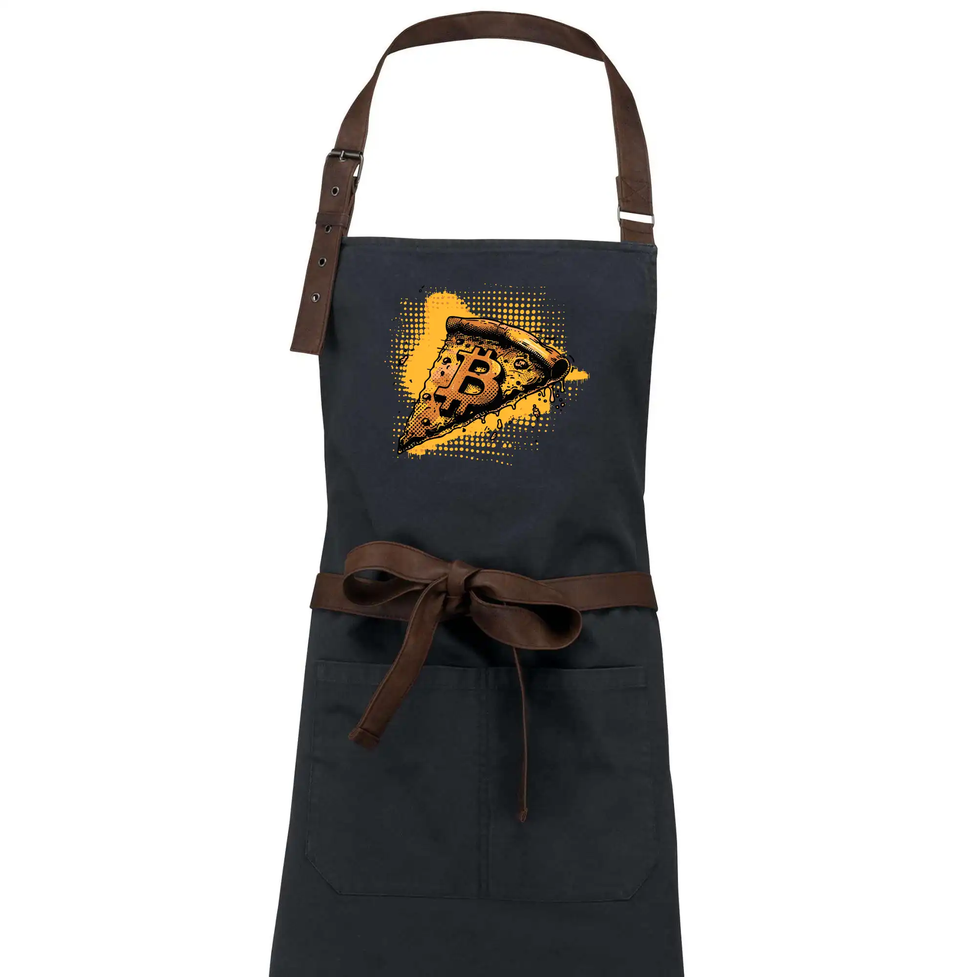 Bitcoin oranžová pizza - Zástera Vintage