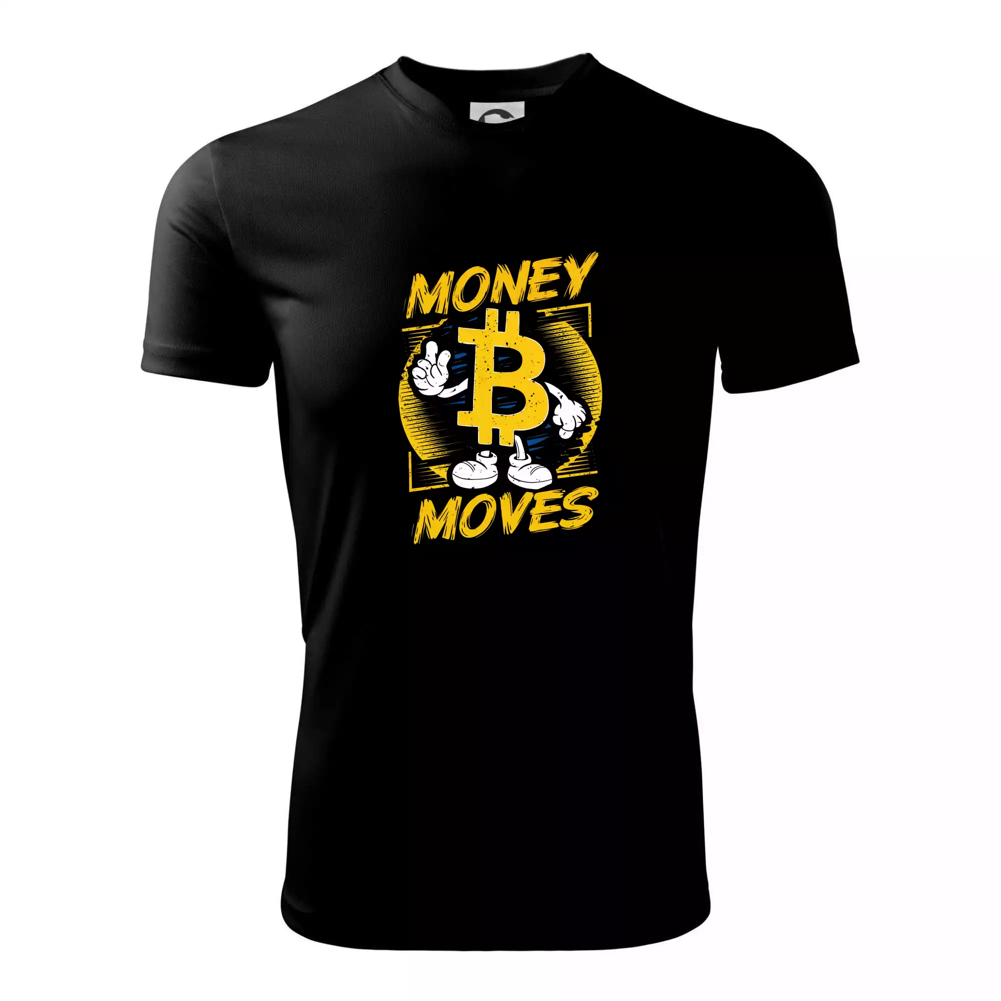 Money moves bitcoin mascot