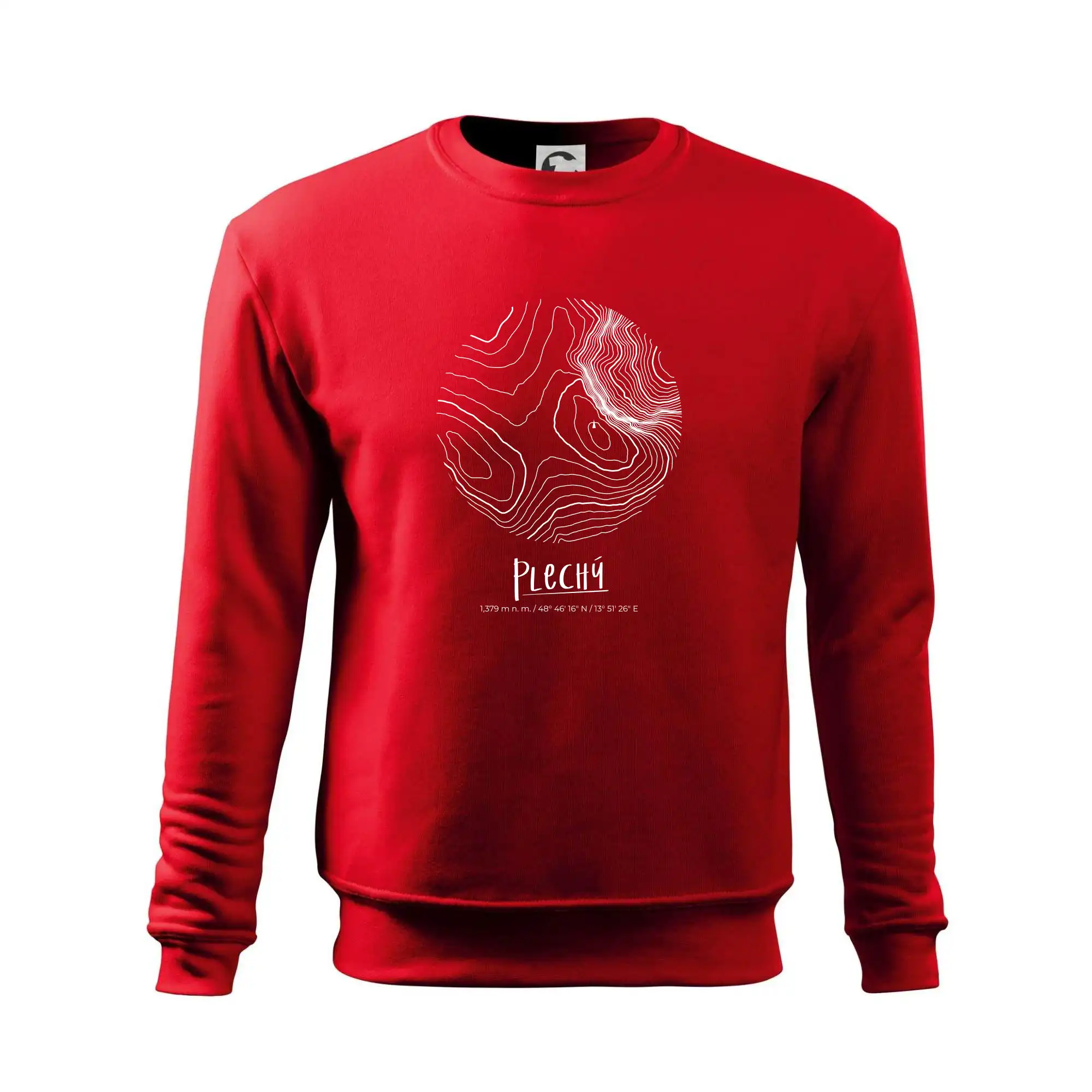 Plechý - vrstevnice v kruhu