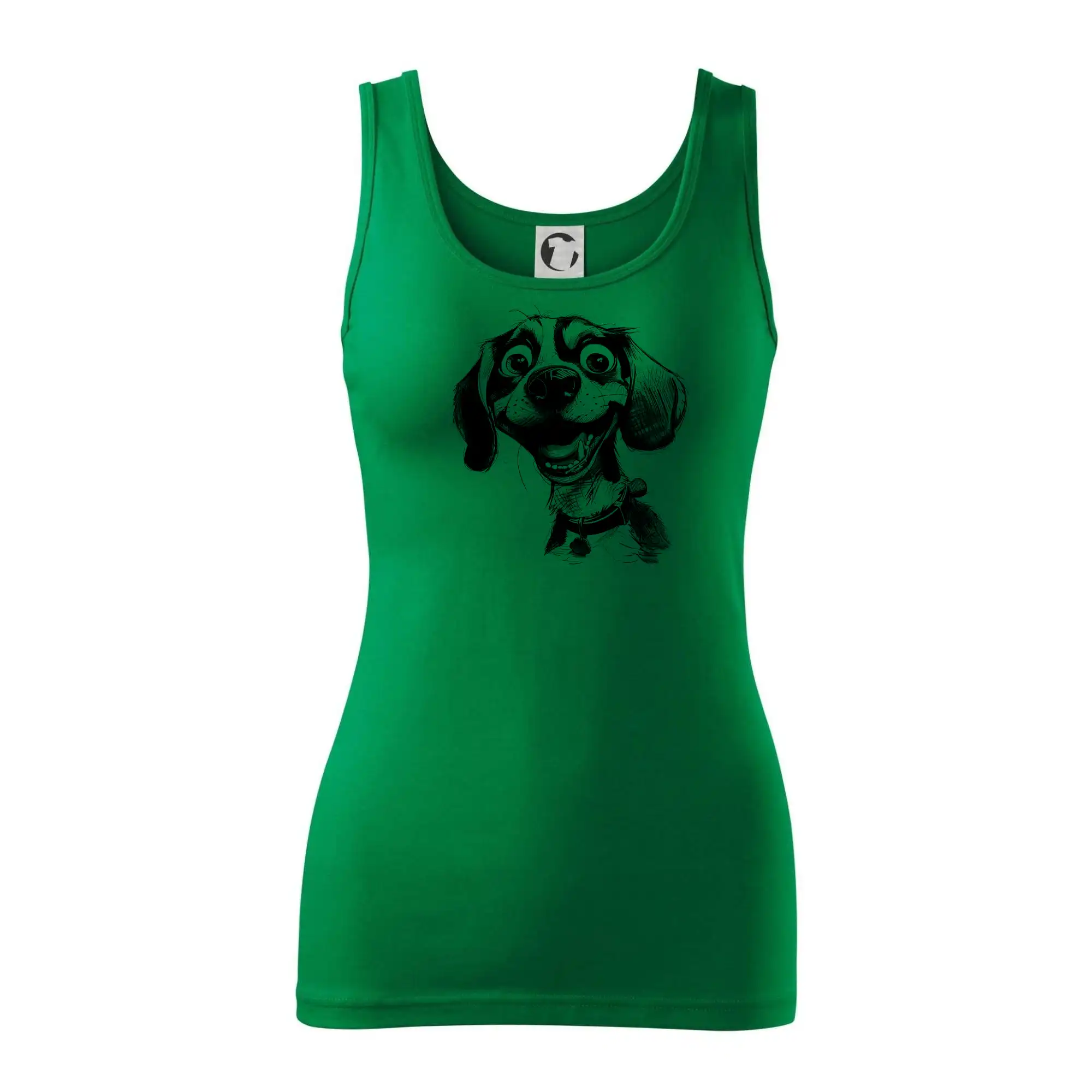 Černobílá karikatura bígl