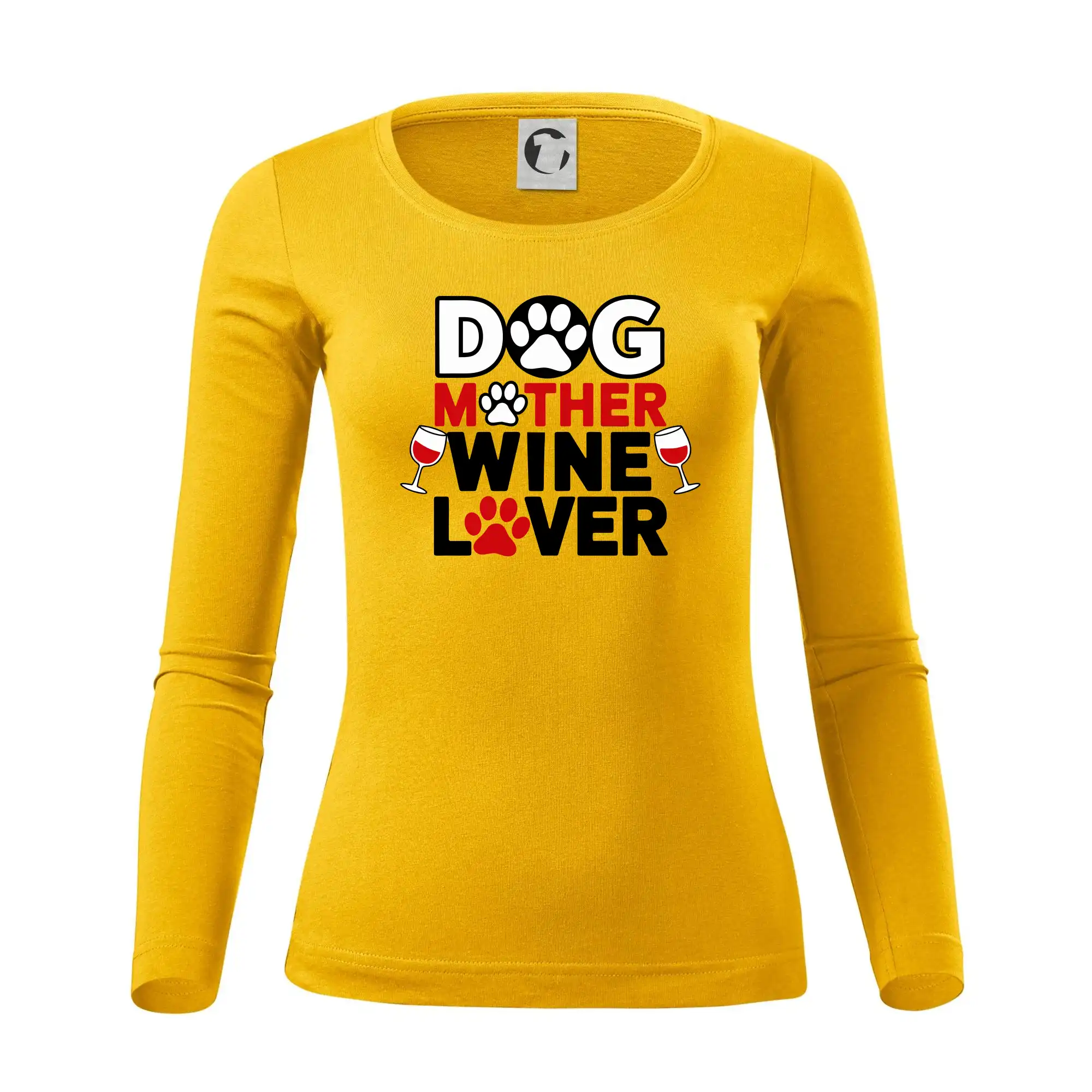 Dog mother wine lover